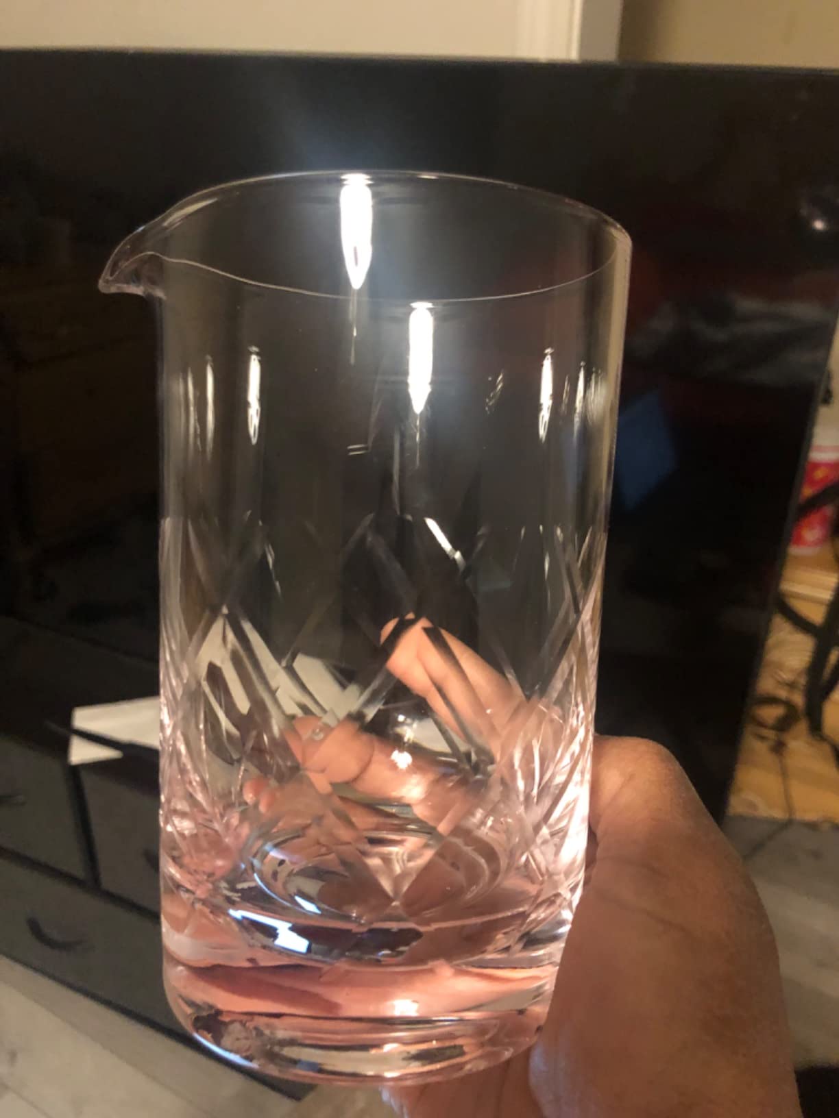 Hiware Professional 24 Oz Cocktail Mixing Glass, Thick Bottom Seamless Crystal Mixing Glass customer photo 1