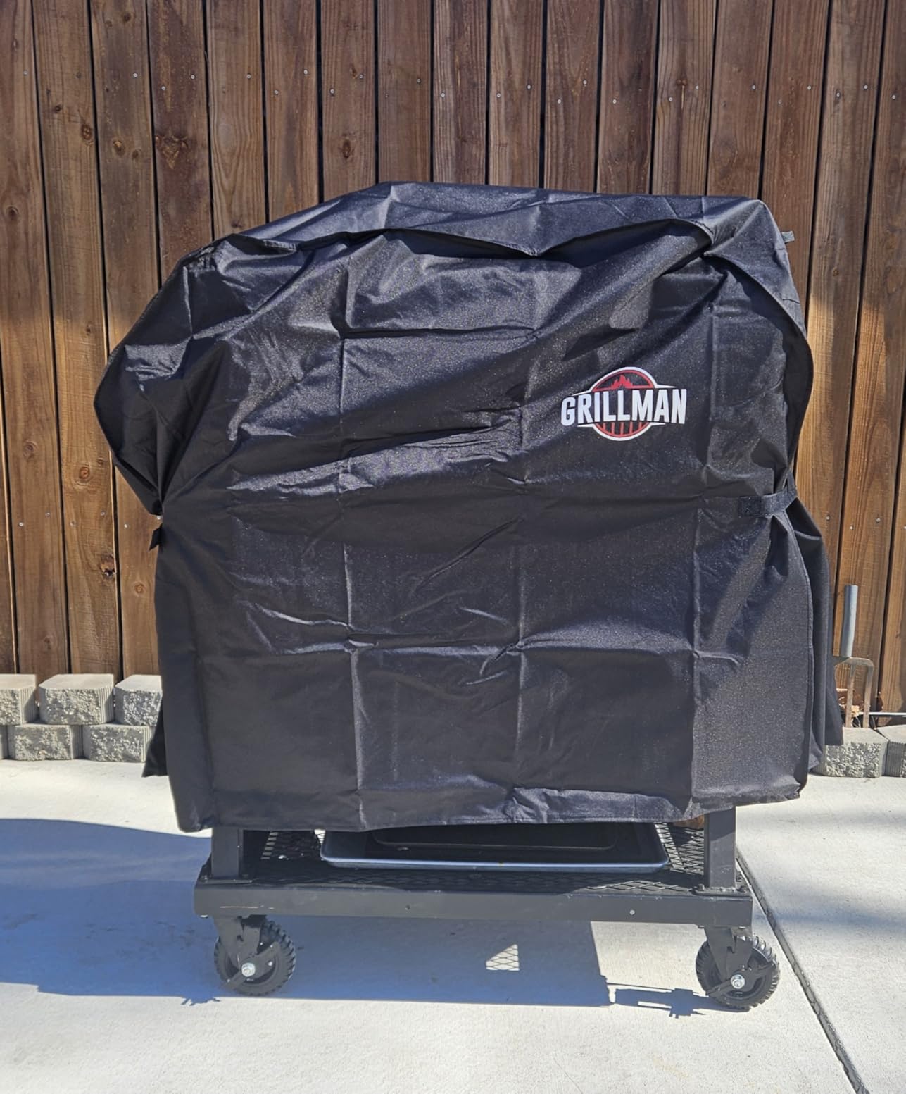 Grillman Premium Grill Cover for Outdoor Grill, BBQ Grill Cover 60 Inch- Rip-Proof, Waterproof, Top Heavy-Duty Large 60 Inch Grill Cover - Barbecue Cover & Gas Grill Covers (60L x 28W x 44H, Black) customer photo 1