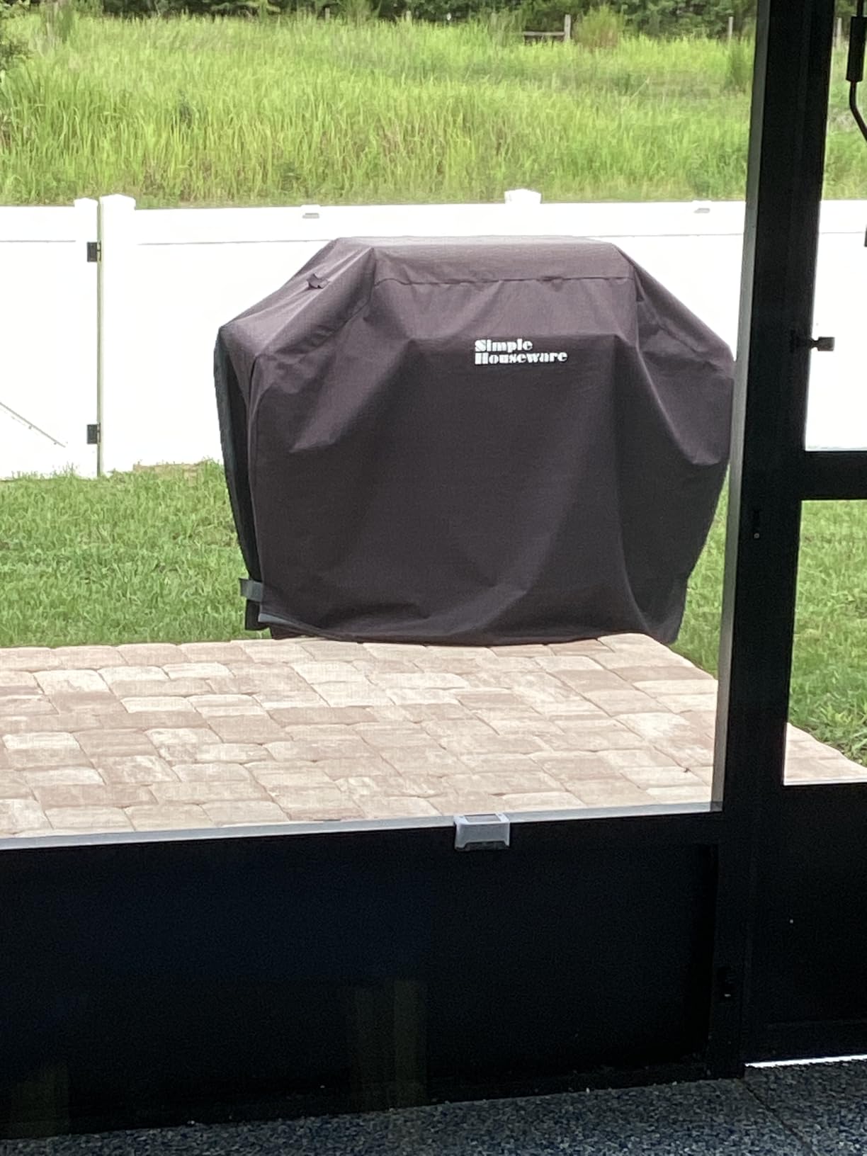 Simple Houseware 55 in. Heavy-Duty BBQ Gas Grill Cover, Waterproof, 600D Polyester, Fits 3-4 Burner, Weather-Resistant customer photo 1