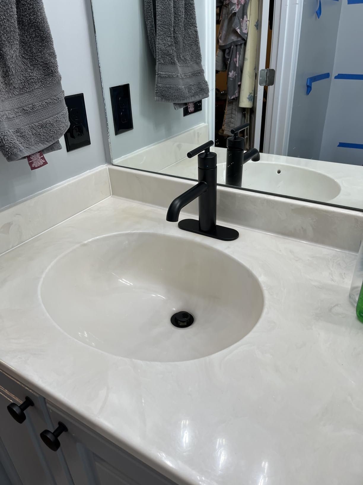 Moen Gibson One-Handle Single Hole Modern Bathroom Sink Faucet with Optional Deckplate, Matte Black, 6145BL customer photo 2