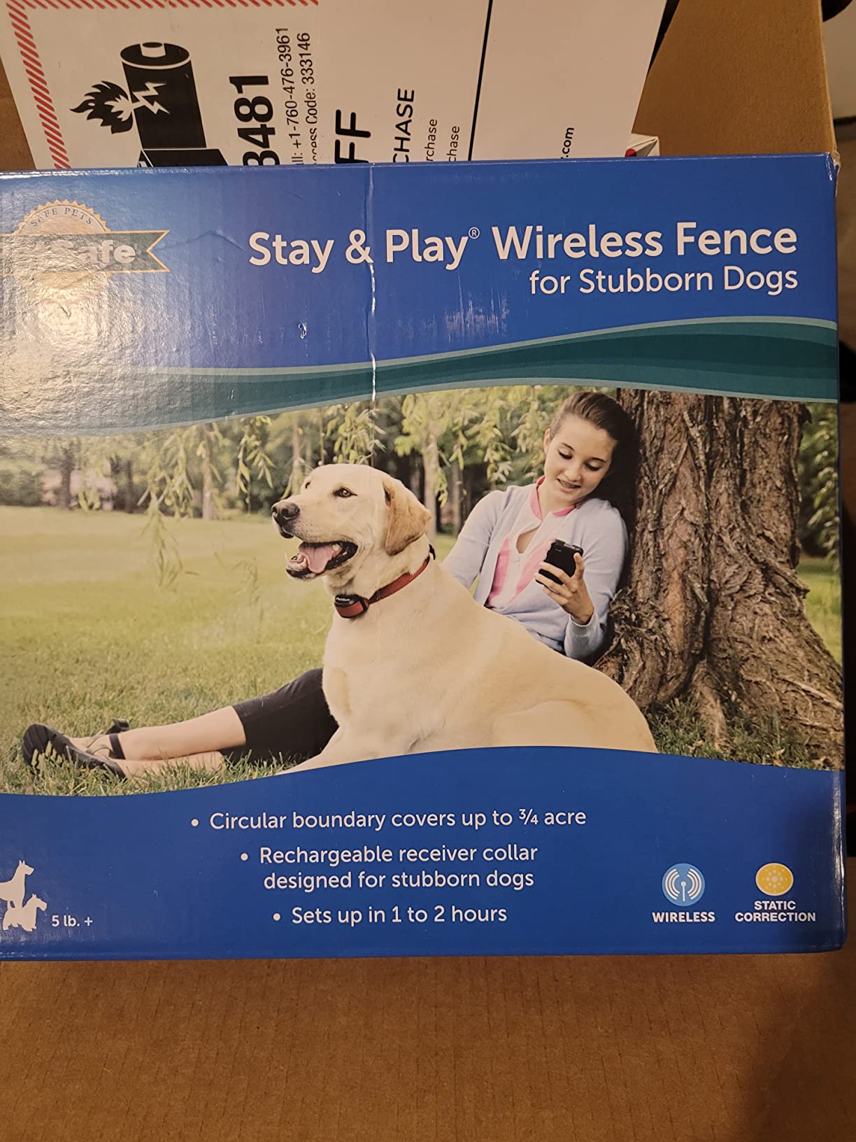 PetSafe Stay & Play Wireless Fence for Stubborn Dogs, Up to 3/4-Acre | Tone-Only Mode Plus 5 Levels of Static Correction, Sets up in Hours, No Digging/Burying Wire, Portable, Dogs 5 lb+ customer photo 2