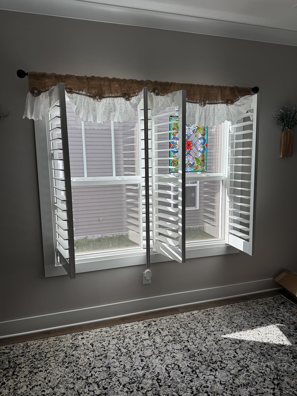 Suncraft Shutters - Plantation Shutters - Custom Made Window Blinds - No Front Tilt Rod - Easy DIY Installation - Interior Plantation Shutters - Privacy Blinds for Kitchen, Bath, Bedroom customer photo 1