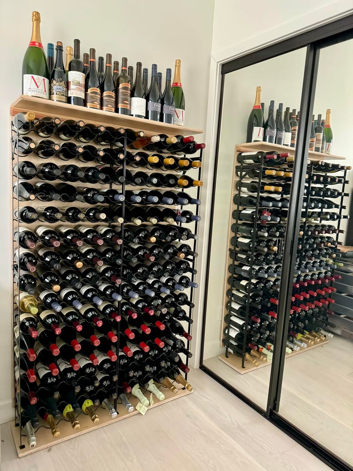 Sorbus Freestanding Floor Wine Rack, Home Bar & Cellar Storage (150 Bottle) customer photo 2