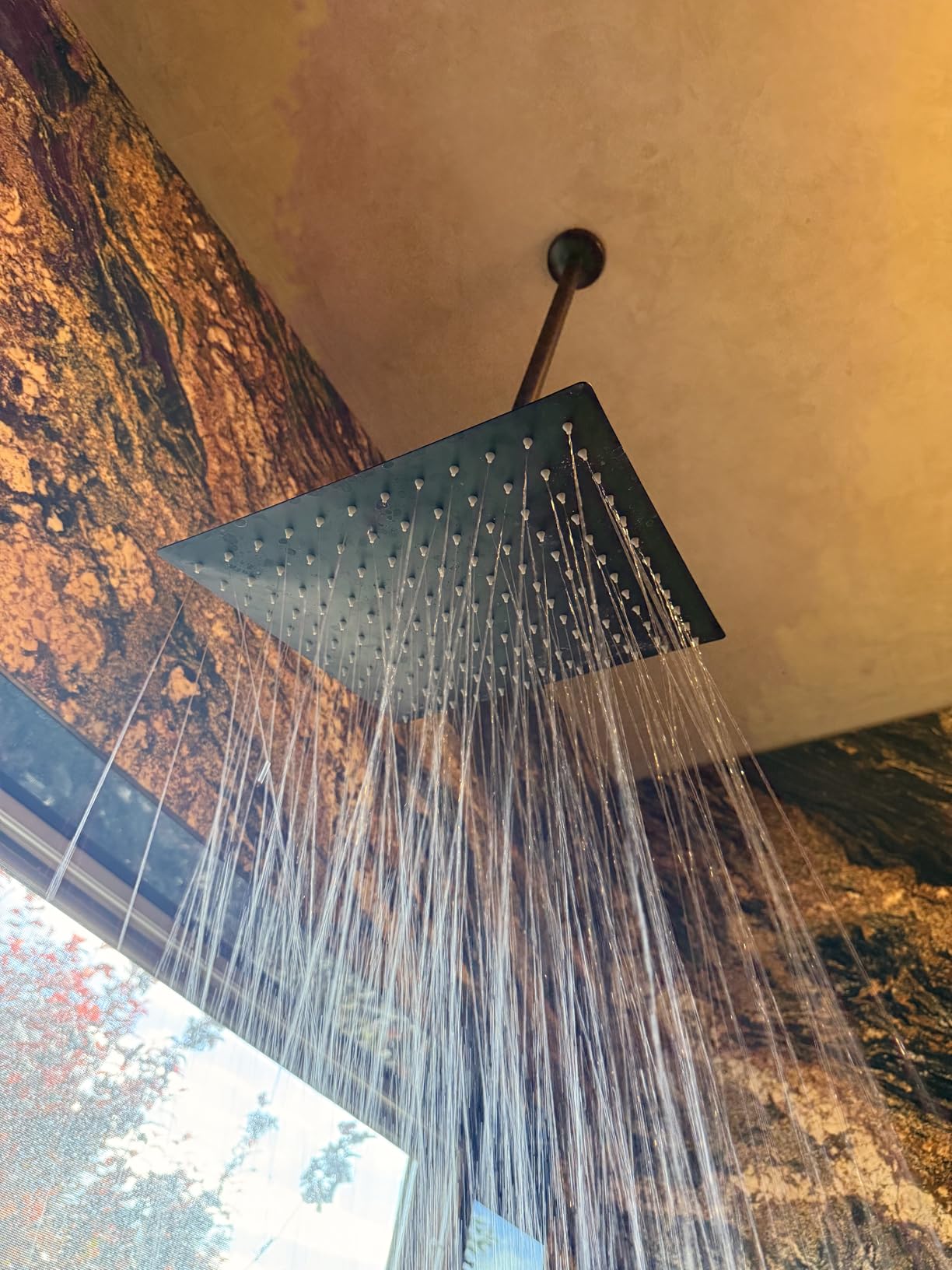 NearMoon Rain Shower Head, High Flow Stainless Steel Square Rainfall Shower, High Pressure Design (8 Inch, Chrome Finish) customer photo 1