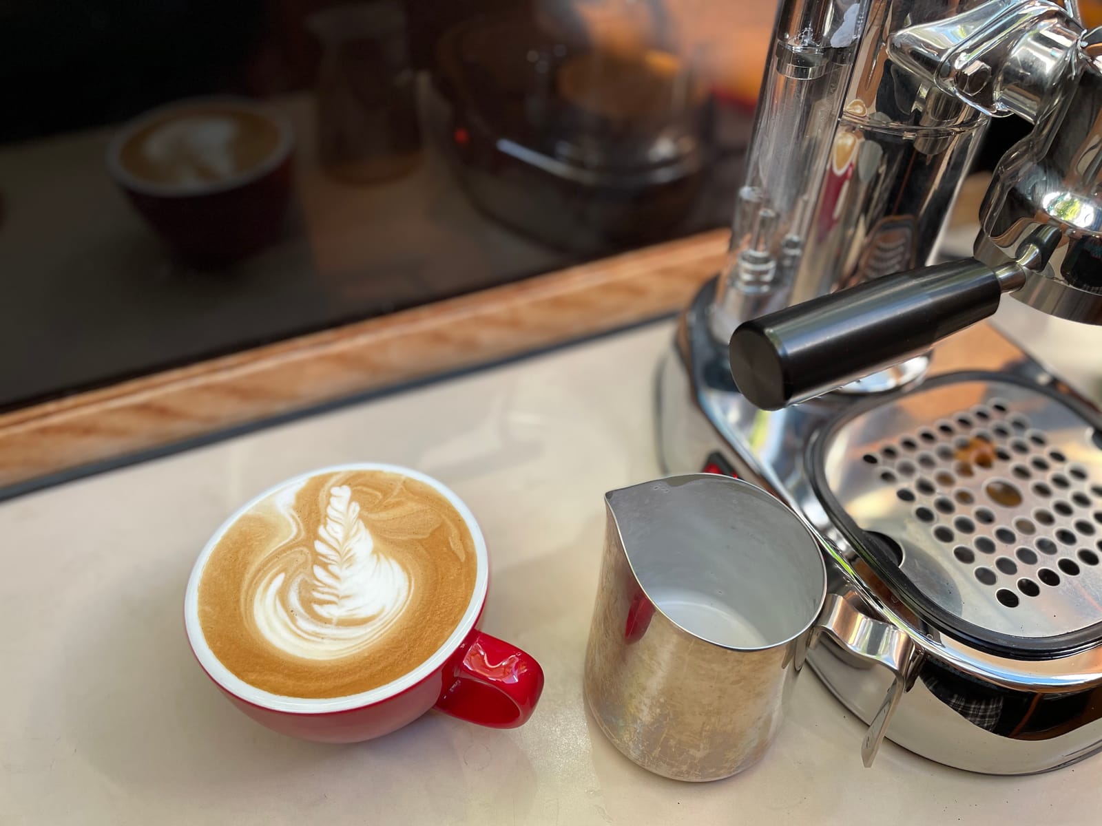 Fellow Eddy Milk Frothing Pitcher 12 oz, Fluted Spout for Latte Art, 18/8 Stainless Steel customer photo 2