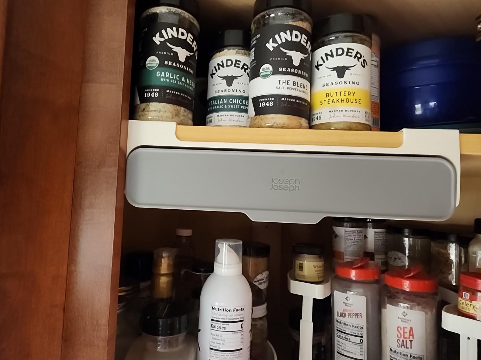 Joseph Joseph Under-Shelf Cabinet Spice Rack Organizer | Space-saving customer photo 1