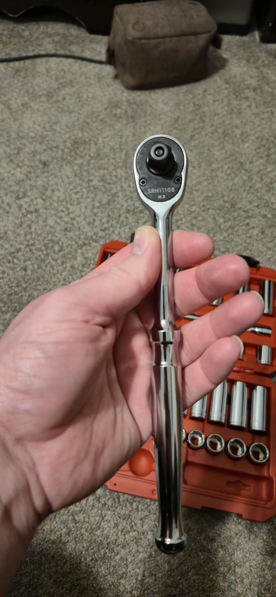 3/8 Inch Drive 12-Point Socket and Ratchet Set, 46-Piece | SKT15302 | (5/16 - 3/4 in., 8 - 19 mm), Shallow and Deep, Case customer photo 2