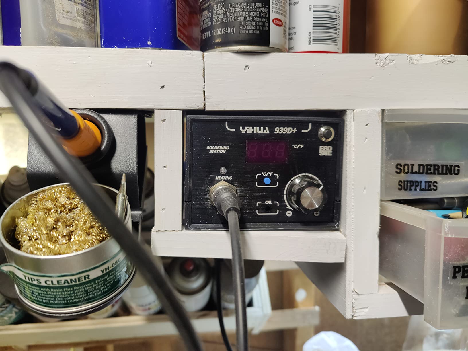 YIHUA 939D+ Digital Soldering Station, 75W Equivalent with Precision Heat Control (392°F to 896°F) and Built-in Transformer. ESD Safe, Lead Free with °C/°F display (Black) customer photo 1