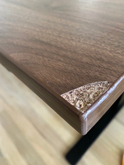 V3 2-Leg Walnut Laminate Wood Standing Desk - Adjustable Height, Advanced 1-Touch Memory Keypad, Under Desk Cable Management, Wire Grommets & Rocker Board (Black C-Frame, 72 x 30 inch) customer photo 2