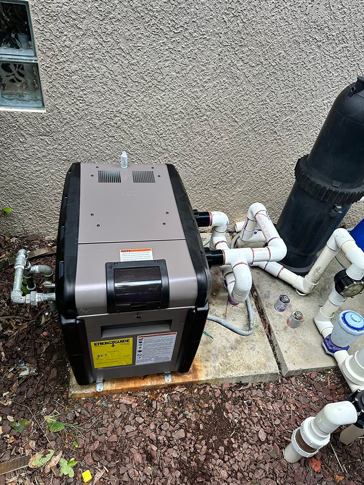 Hayward H-Series Natural Gas Pool Heater for Inground Pools 150,000 BTU | W3H150FDN Universal H Series Swimming Pool Water Heaters feature High Quality Cupo Nickel Heat Exchanger w/ Low NOx Emissions customer photo 2