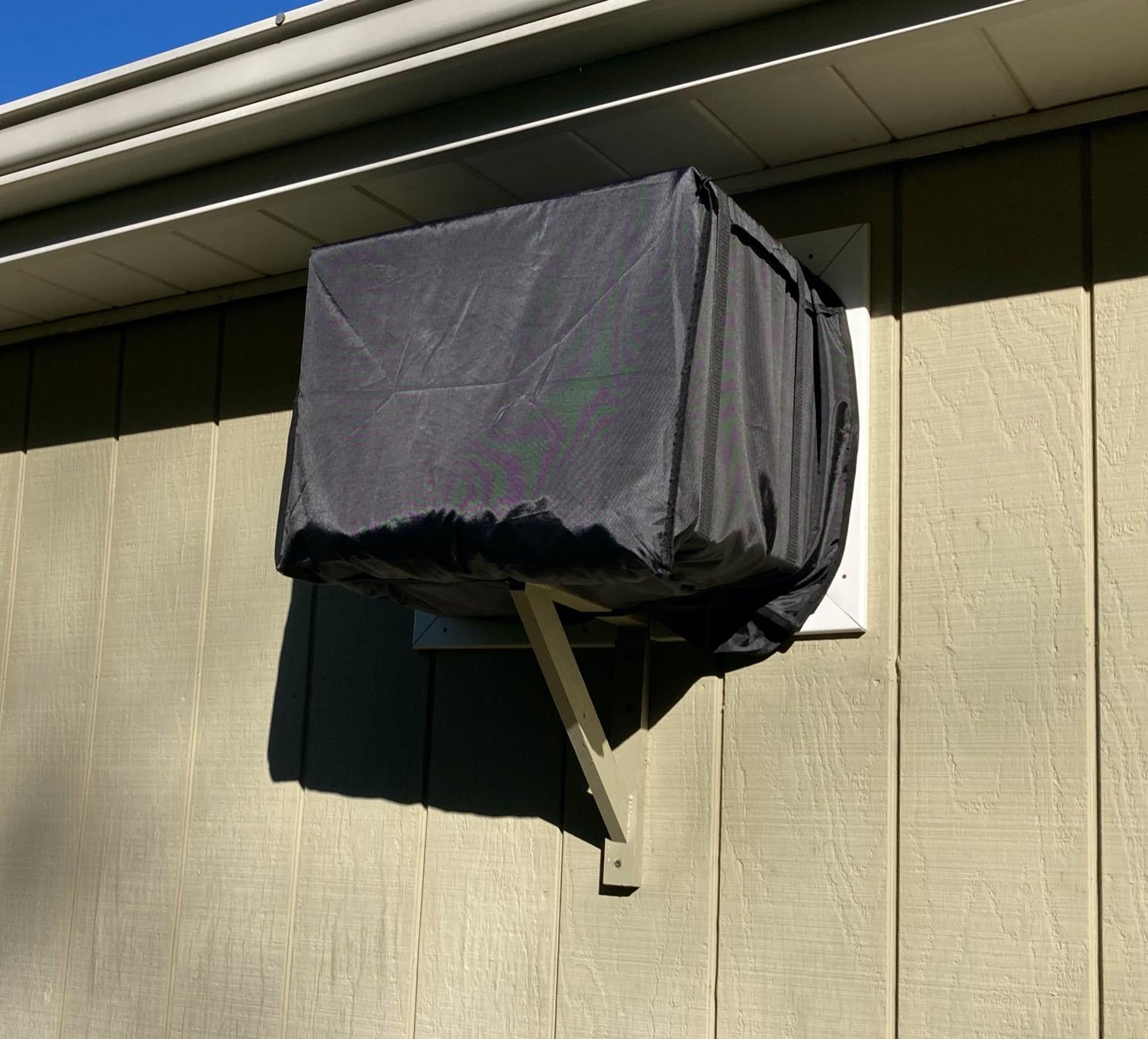 Luxiv Window AC Unit Cover Outdoor, Black Waterproof AC Cover 21X16X15 In customer photo 1