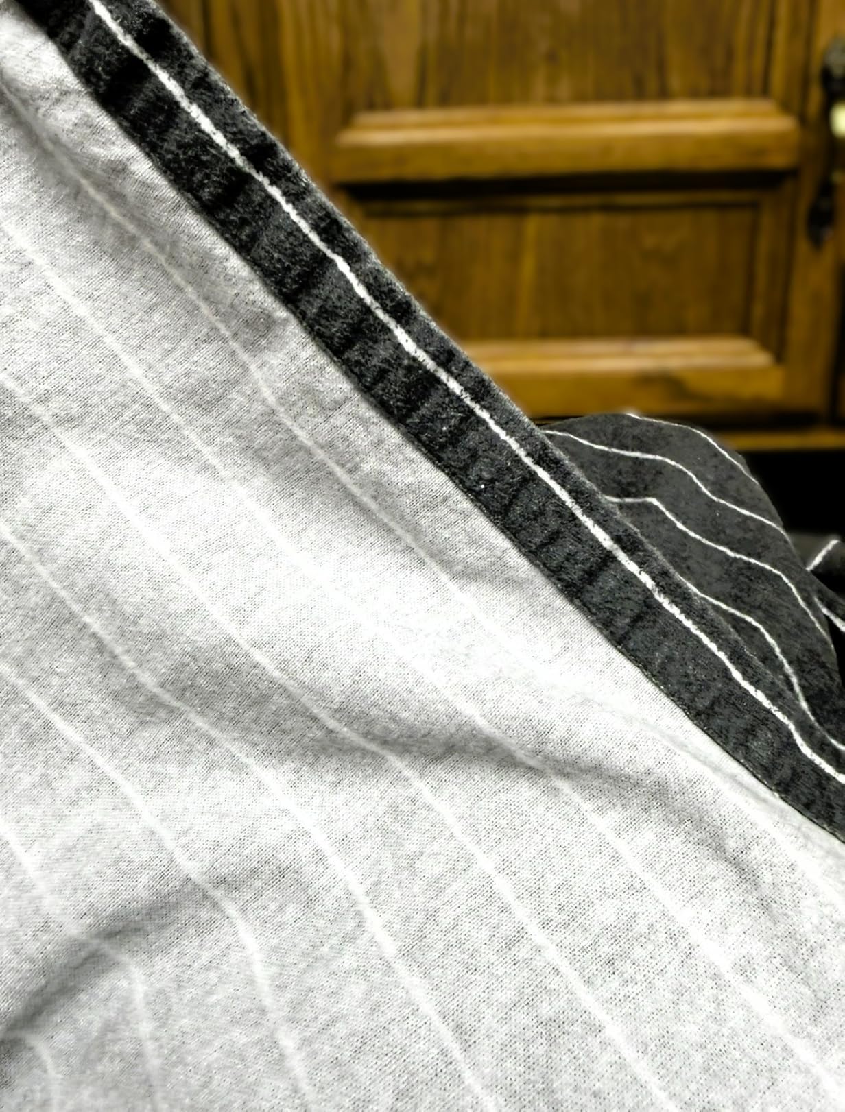 RUVANTI 100% Cotton Flannel Sheets Queen Size 4 Pcs Set, Grey Plaid customer photo 2