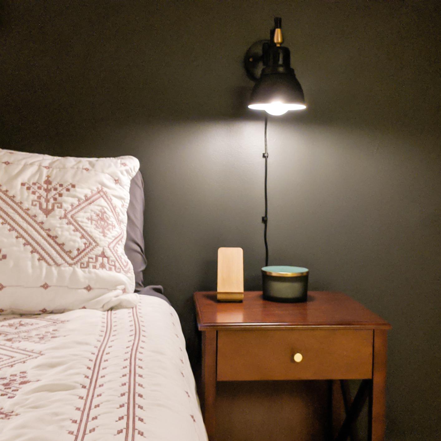 TRLIFE Plug in Wall Sconces, Dimmable Wall Sconces Retractable Swing Arm Wall Lamp with 6FT Plug in Cord and Dimmer Knob On/Off Switch, E26 Base, UL Listed (2 Pack) customer photo 1