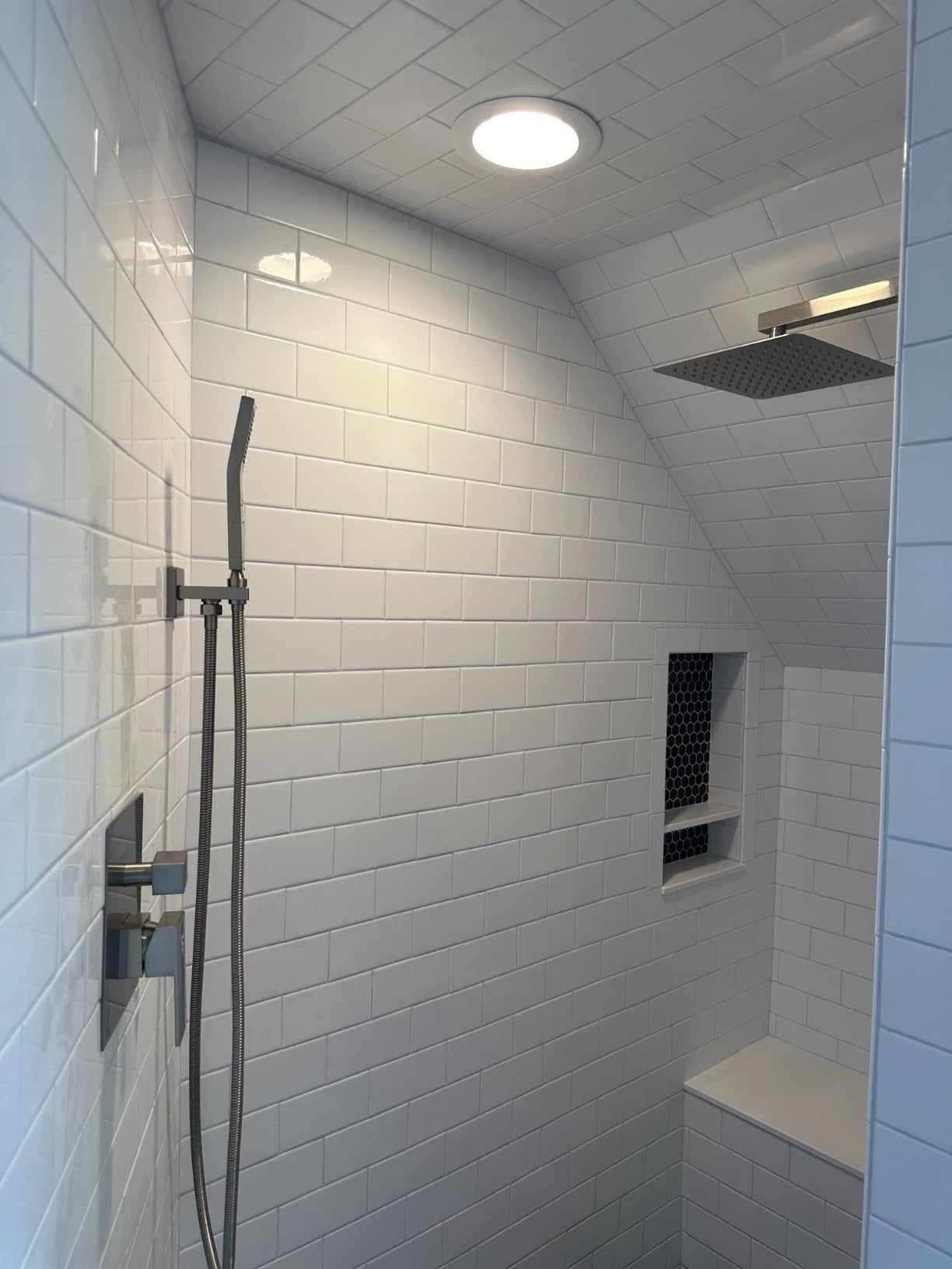 SR SUN RISE Shower Faucet Set 10-Inch Rainfall Shower Head Matte Black | Wall-Mounted Shower System with Handle Solid Brass Valve and Trim Kit Included for a Complete Bathroom Installation customer photo 1