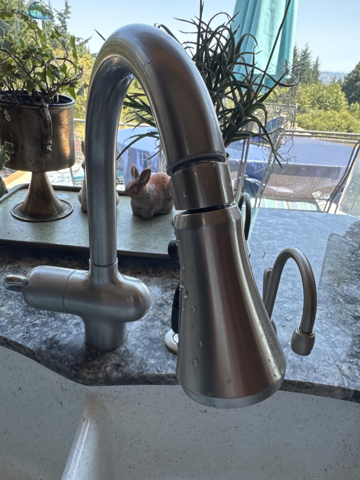Hibbent Pull Down Spray Head for Kitchen Faucet, 3-Function Sink Nozzle | NSF/ANSI/CAN 61/372 &cUPC Certified Faucet Head Replacement, 15 Adapters, Compatible with Moen, Delta, Kohler, Brushed Nickel customer photo 1