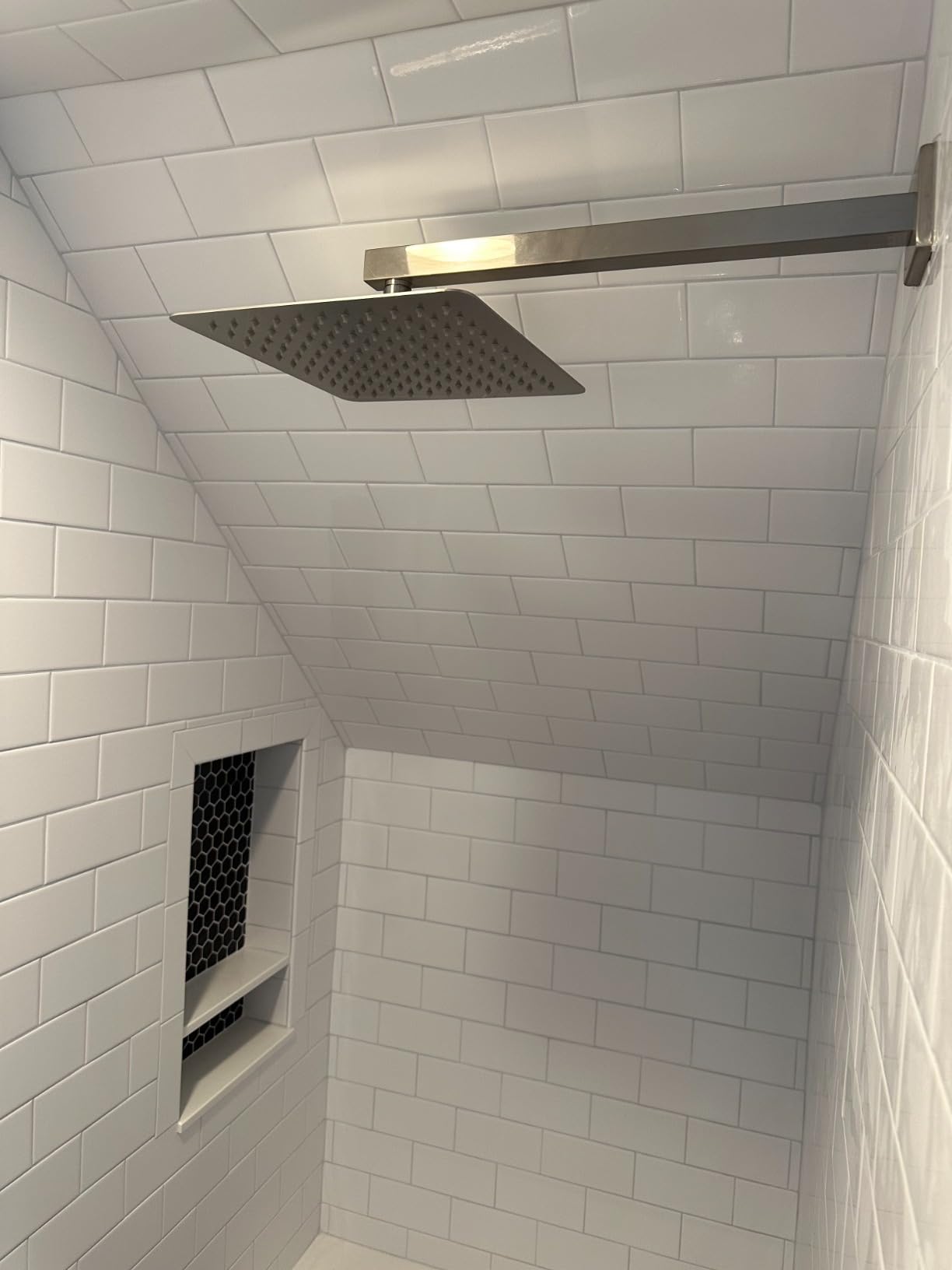 SR SUN RISE Shower Faucet Set 10-Inch Rainfall Shower Head Brushed Nickel | Wall-Mounted Shower System with Handle Solid Brass Valve and Trim Kit Included for a Complete Bathroom Installation customer photo 1