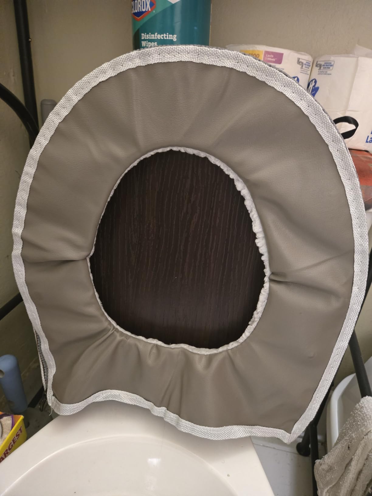 Warm Plush Washable Thicken Toilet Seat Cover Pads Mat with Handle and Zipper customer photo 2