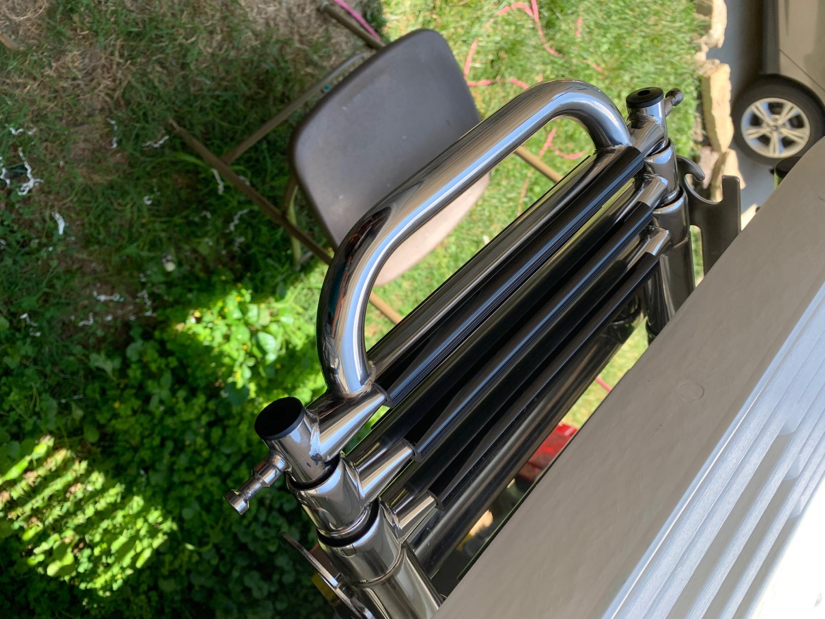 4 Step Boat Ladder Under Platform Slide Mount Boat Boarding Ladder, Telescoping Ladder with a Carry Handle and Mounting Screws, Press-Type Spring Latch (4 Steps) customer photo 1