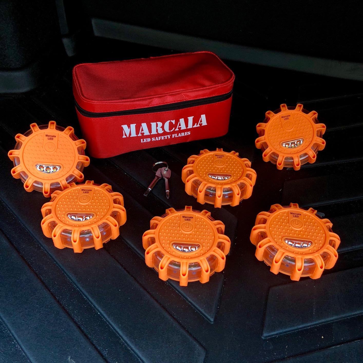 Marcala 12-Pack Emergency Flares for Vehicles | Emergency Roadside Lights | Complete LED Road Flares Kit | Emergency Lights For Vehicles | Perfect For Gifting or Everyday Roadside Safety customer photo 2