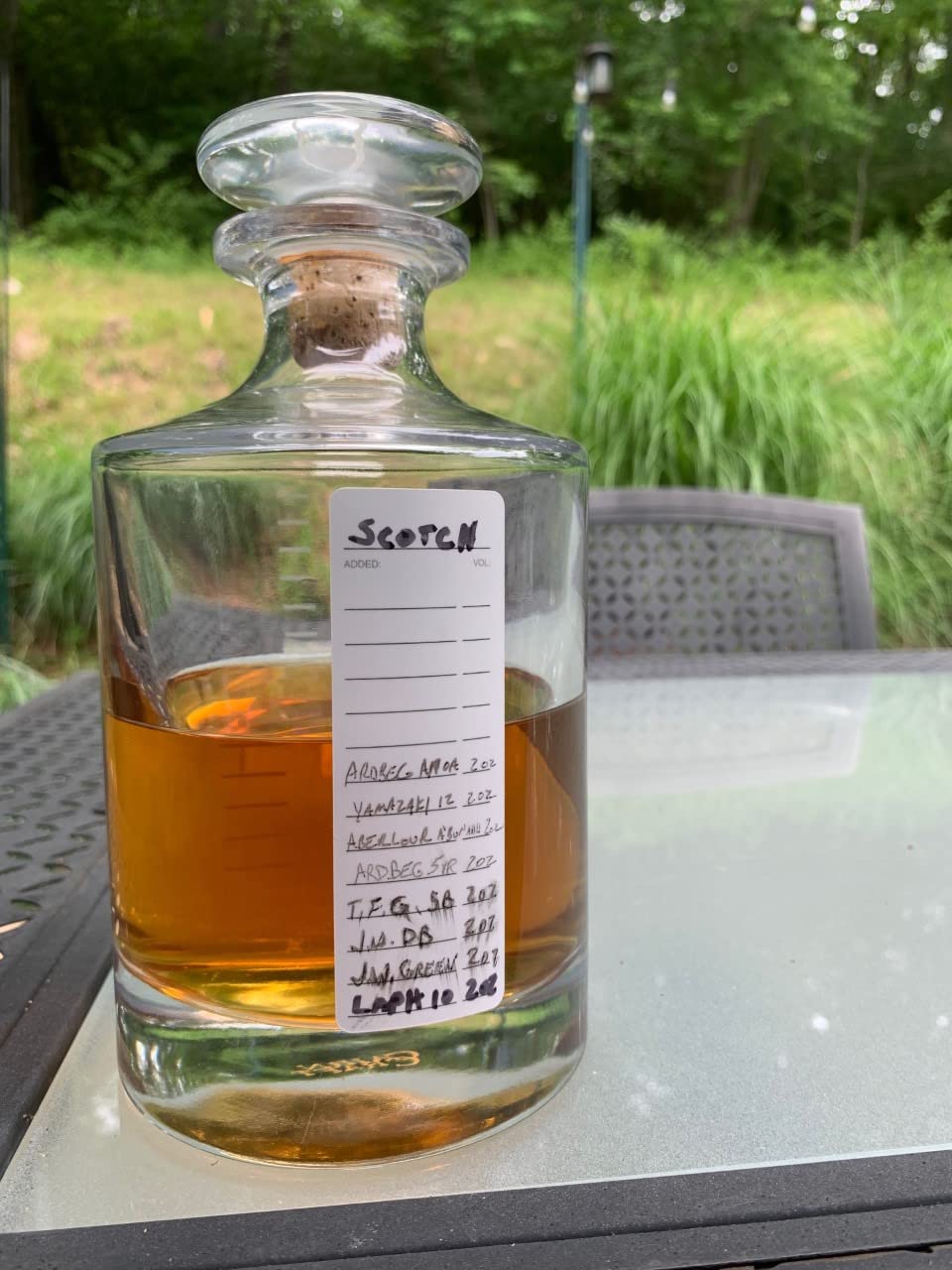 Cairn Craft's Infinity Decanter for Whiskey (2oz increment markings) | 1L capacity, 2oz markings, 2 styles of stoppers included customer photo 2