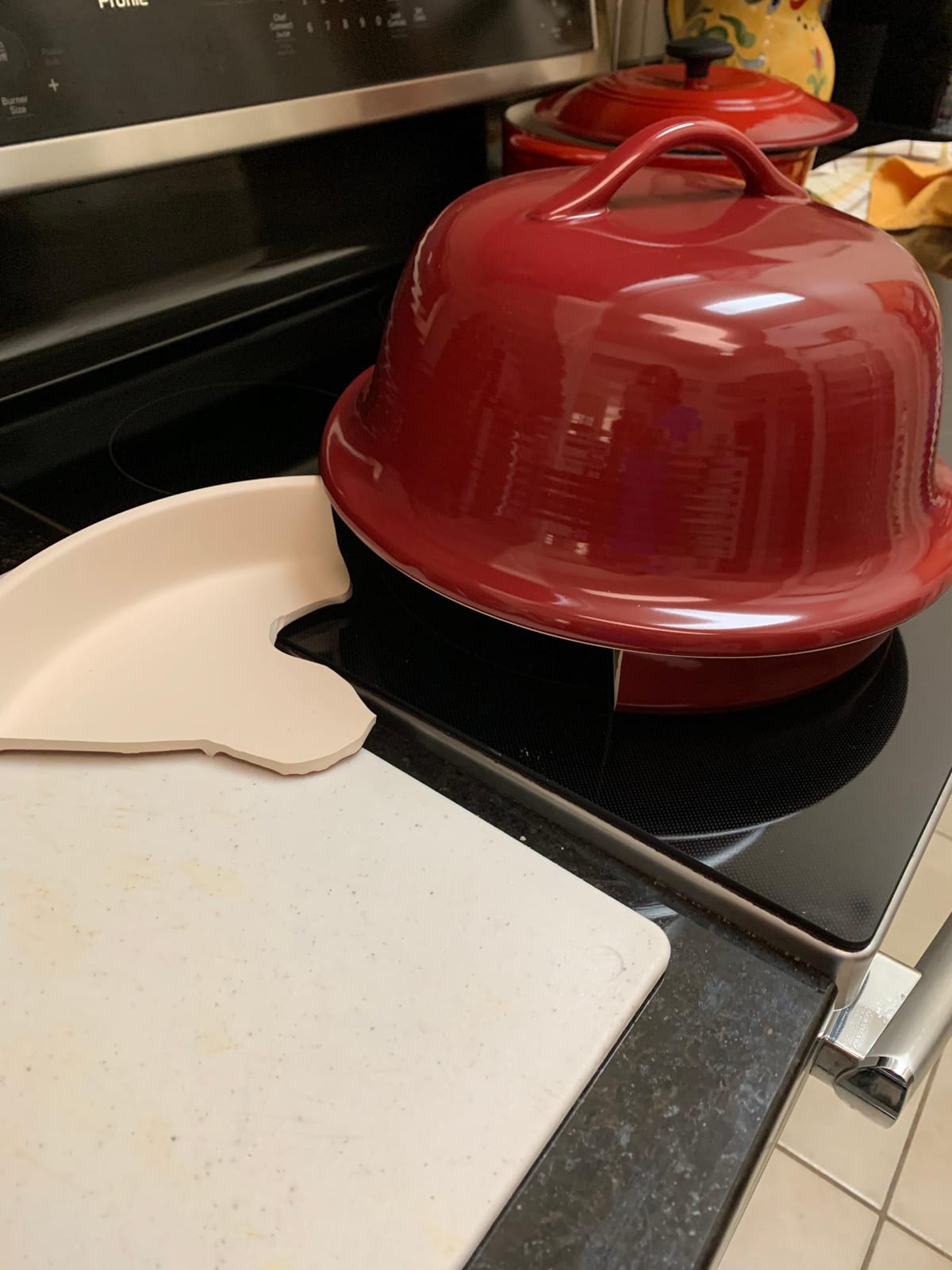 Sassafras Superstone Stoneware La Cloche Bread Baker with Red Glazed Exterior and Unglazed Interior customer photo 1
