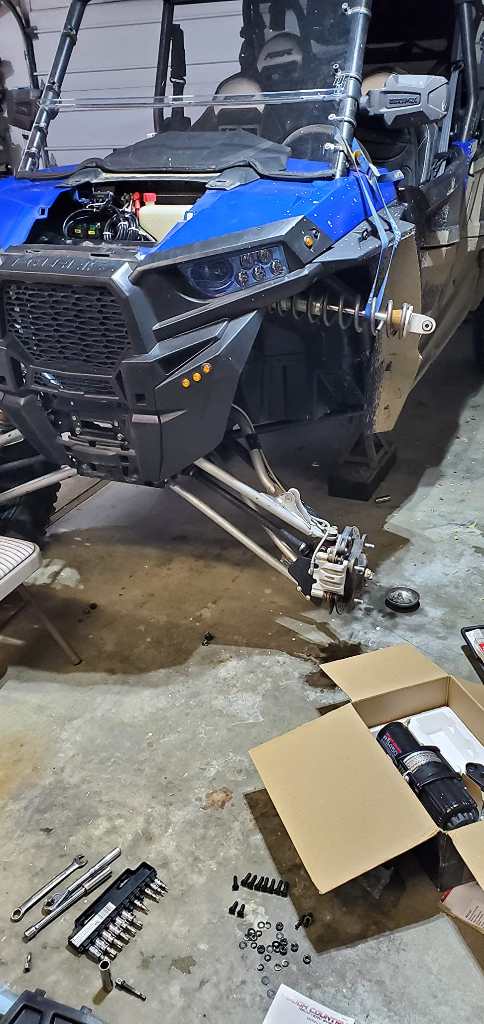 Rough Country Winch Mounting Plate for 2014-2022 Polaris RZR XP 1000 - 93042, Black customer photo 1