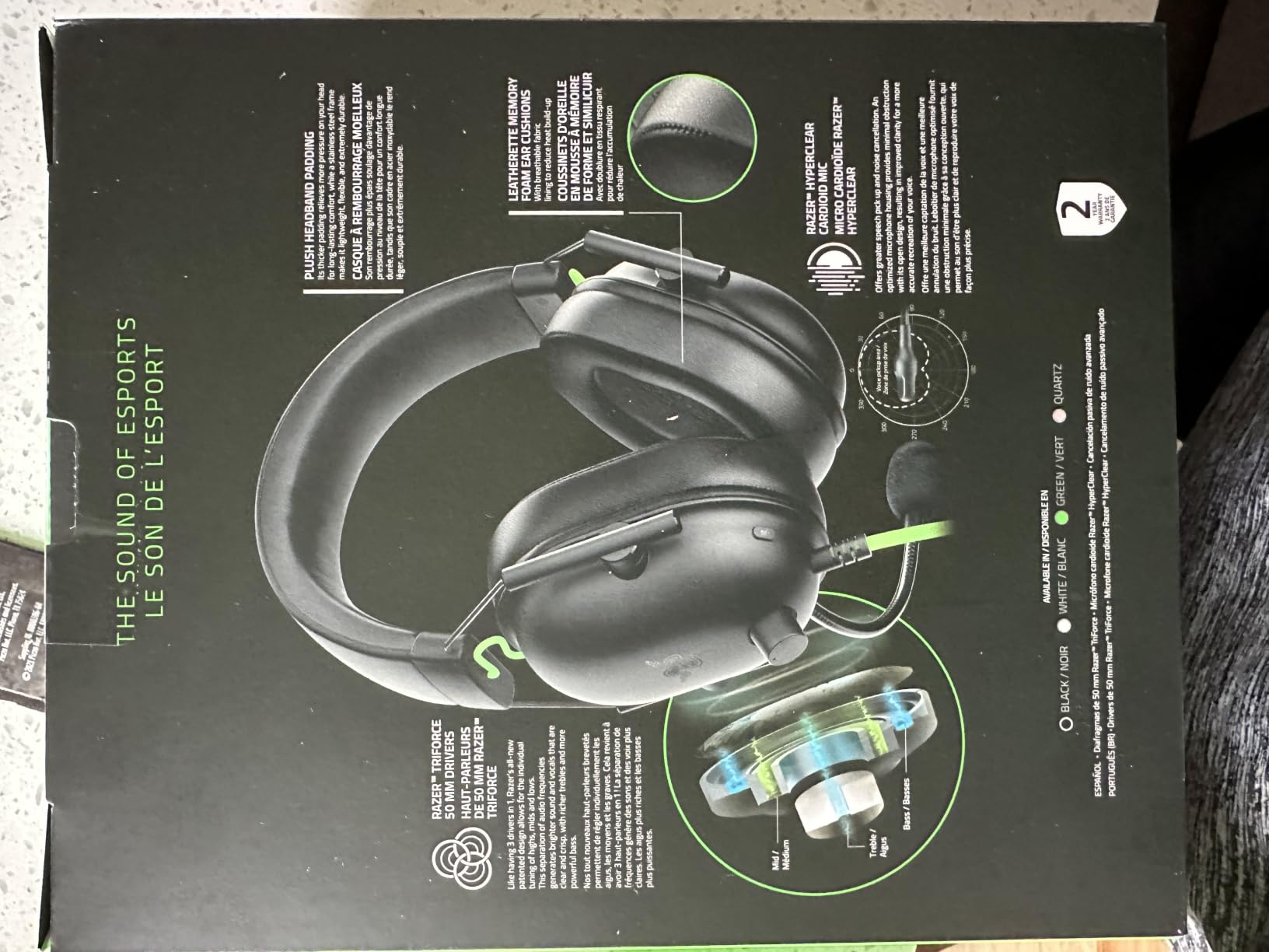 Razer BlackShark V2 X Gaming Headset: 7.1 Surround Sound - 50mm Drivers - Memory Foam Cushion - For PC, PS4, PS5, Switch - 3.5mm Audio Jack - Black customer photo 1