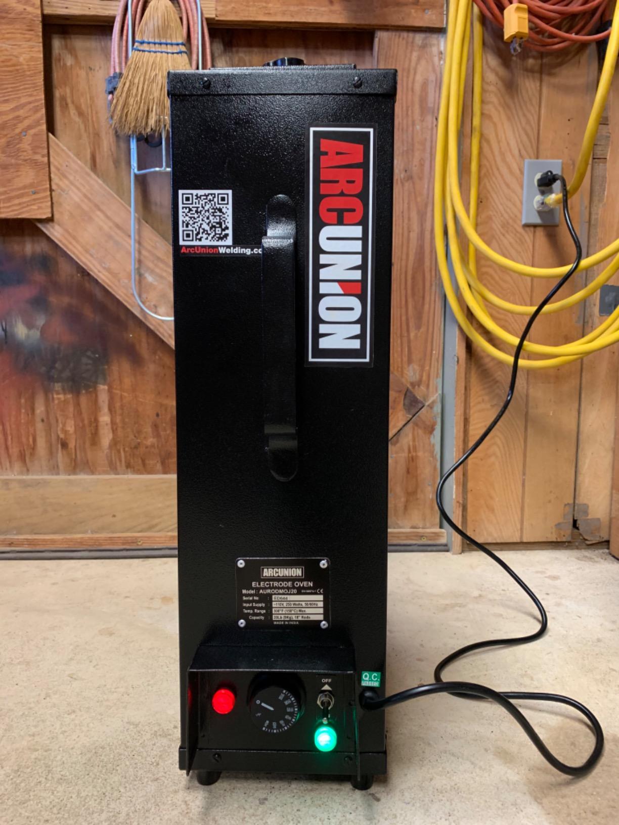 Arc Union High-Quality Lightweight Temperature Controlled 20 lb Dry Stick Welding Electrode Oven - Portable 115V Capacity Thermostat Adjustable 80-300 Degrees Stabilizing Welder Rod Storage, Black customer photo 1