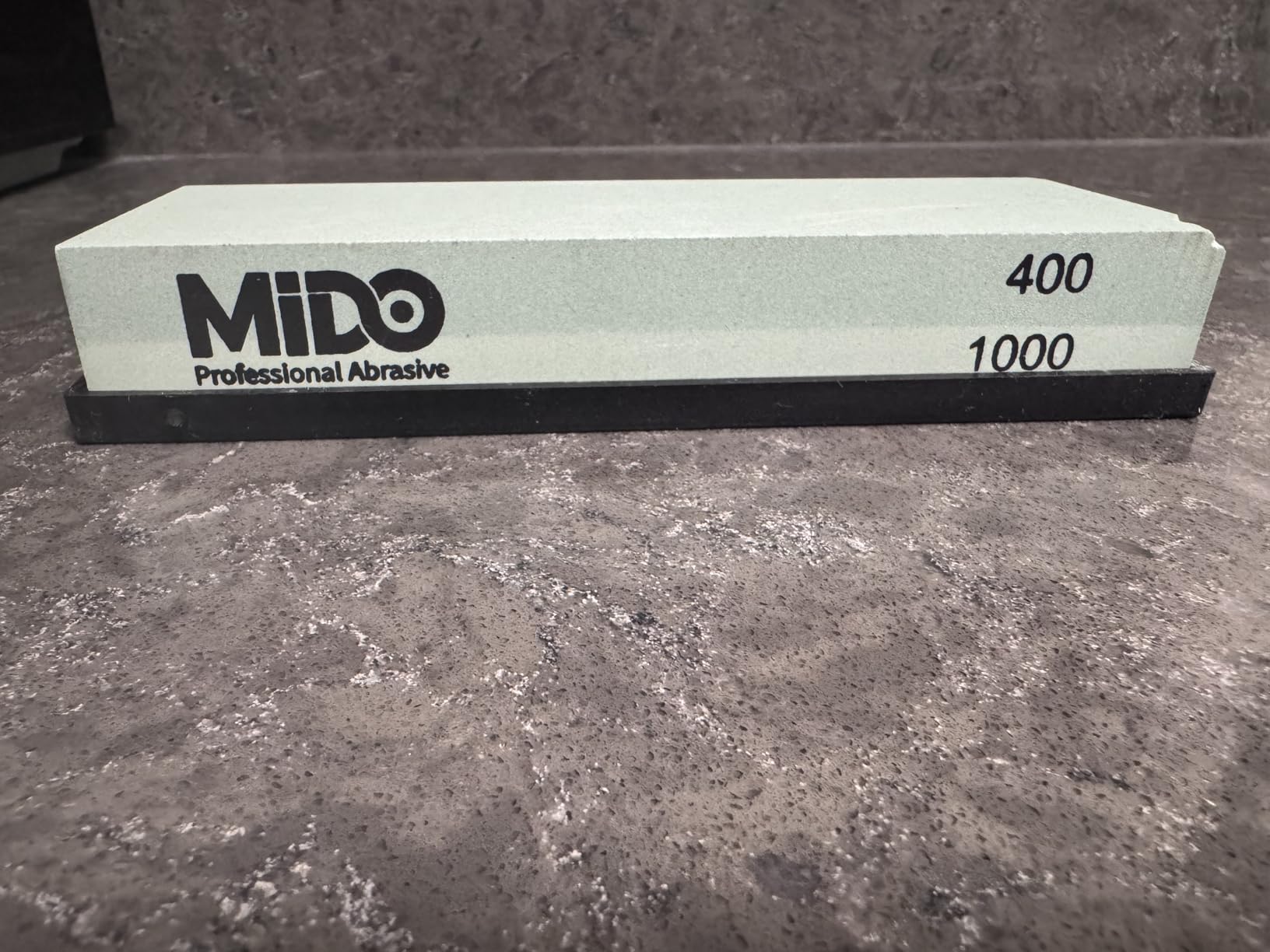 Knife Sharpening Stone 400/1000 Whetstone Sharpening Stone with Non-Slip Rubber Base for Kitchen, Hunting, and Pocket Knives or Blades customer photo 2