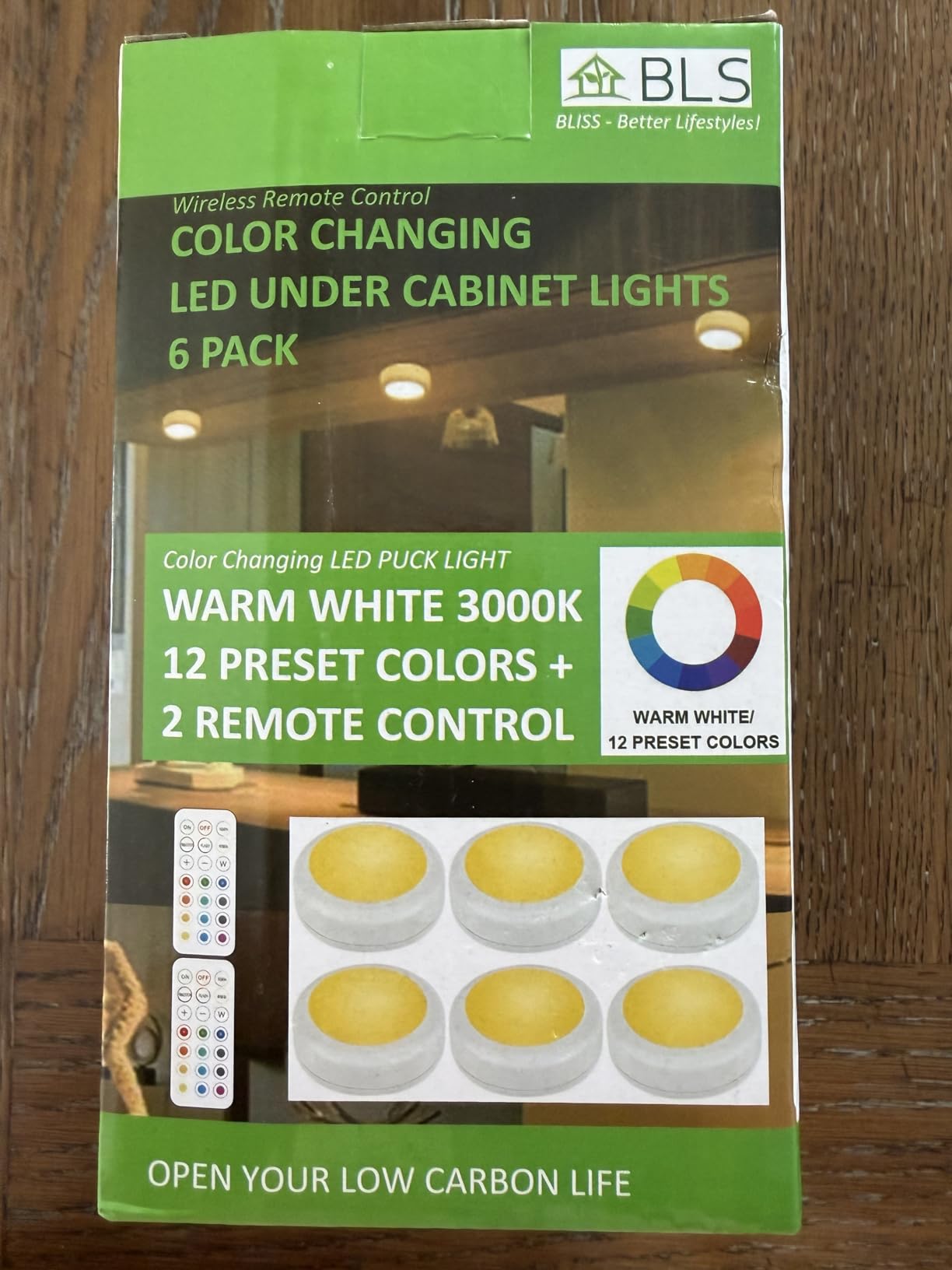 BLS LED Puck Lights with Remote Control, Wireless Under Cabinet & Closet Lighting, RGB 13 Color Changing Lights with Dimmer, Timer & AA Battery Operated, Push, Touch, Stick on for Night, White, 6 Pack customer photo 2