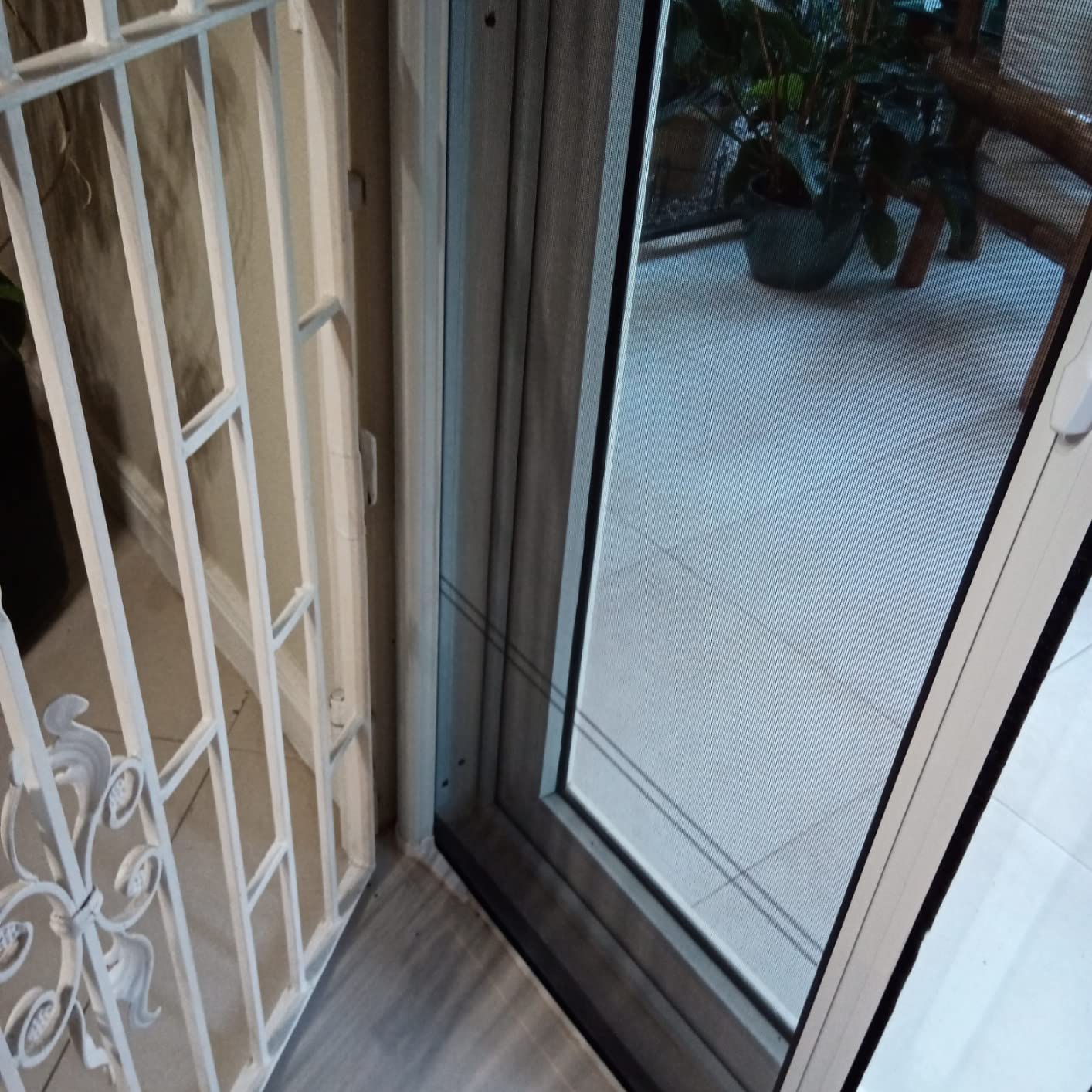 Brisa Double Retractable Screen Door, Brown, 68-72 in. Wide, 78 in. Tall customer photo 2