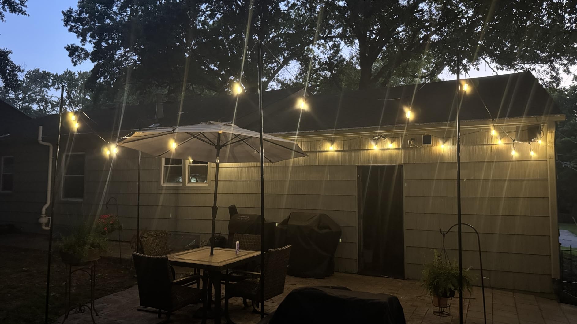 Svater Outdoor String Lights 105 FT Outside Waterproof Commercial Grade ETL | Patio Lighting with Shatterproof E26 S14 LED Dimmable Edison Bulbs, Hanging Strand for Bistro Cafe Backyard Warm White customer photo 1