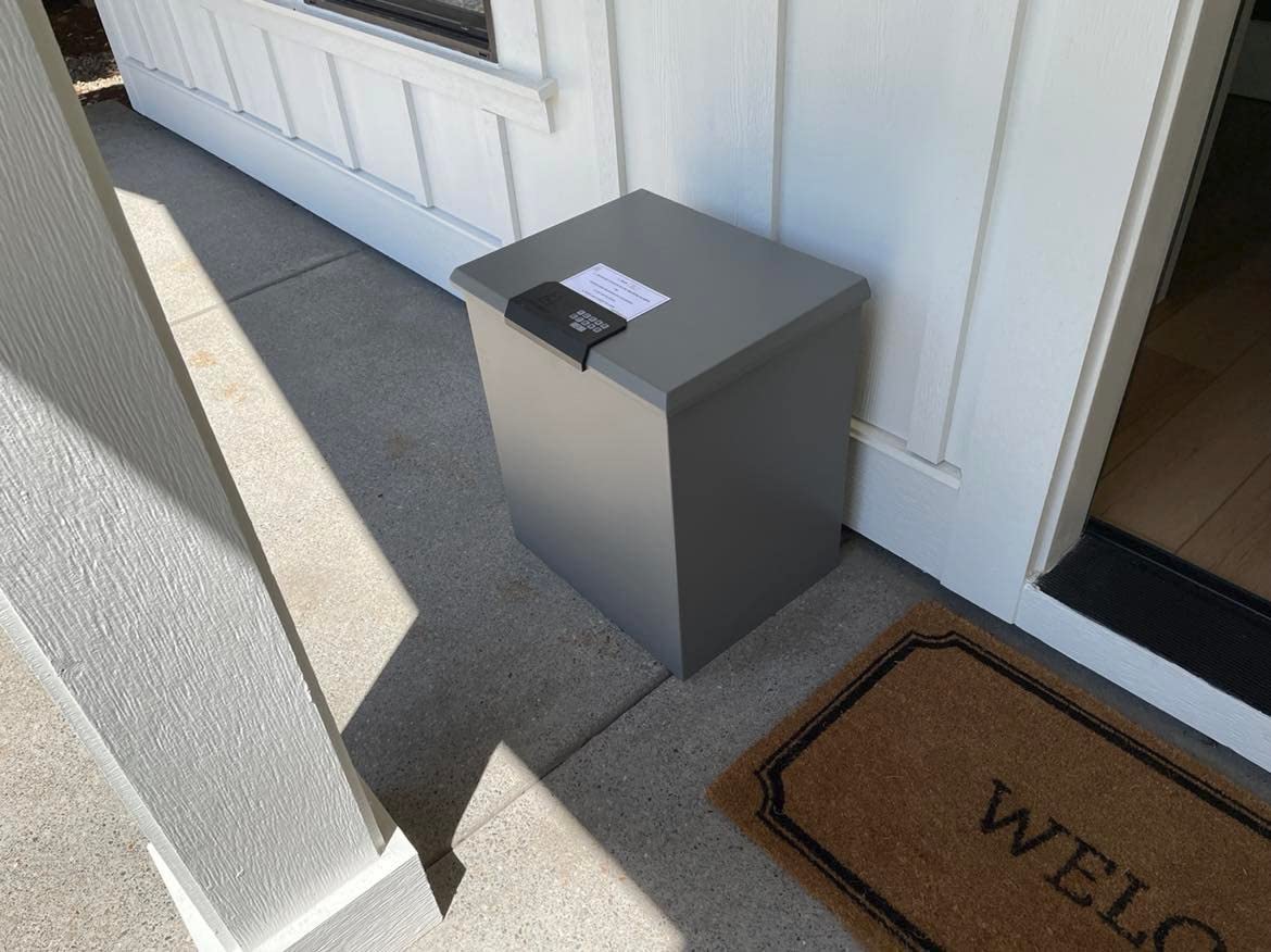 Loxx Boxx Smart Parcel Package Delivery Locker, LTE Cellular Mail Lock Box w/Wi-Fi and Bluetooth, Safe, Private Mailbox Locking Box for Deliveries, Large customer photo 1