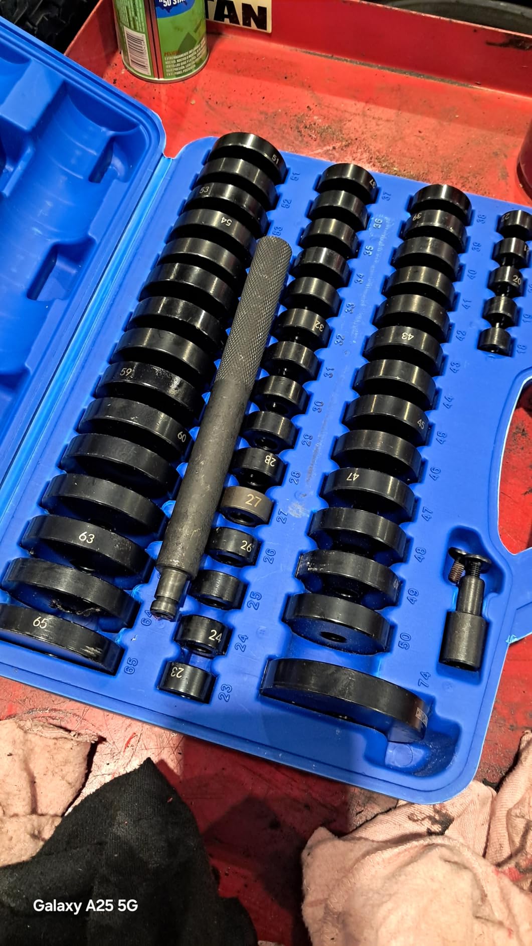 DAYUAN 52 in 1 Custom Bushing Driver Set, Bush Removal Puller Bearing Press | Transmission Bushing Driver Removal Set, Wheel Axle Bearing Race and Seal Installer Tool, 50 Interchangeable Discs, Case customer photo 1