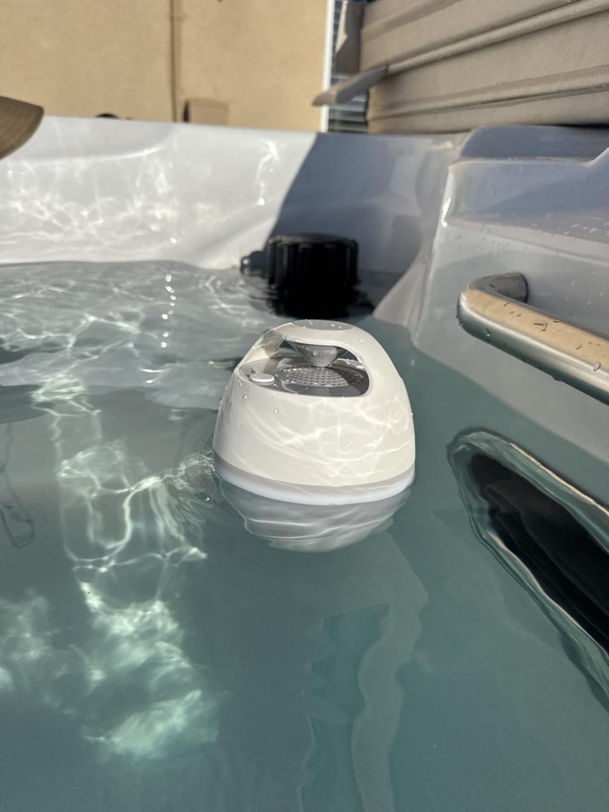 Floating Pool Speakers with Colorful Lights, IP68 Waterproof Bluetooth Speaker for Pool, Crystal Clear Sound Hot Tub Speaker for Pool, Spa and Outdoor customer photo 2