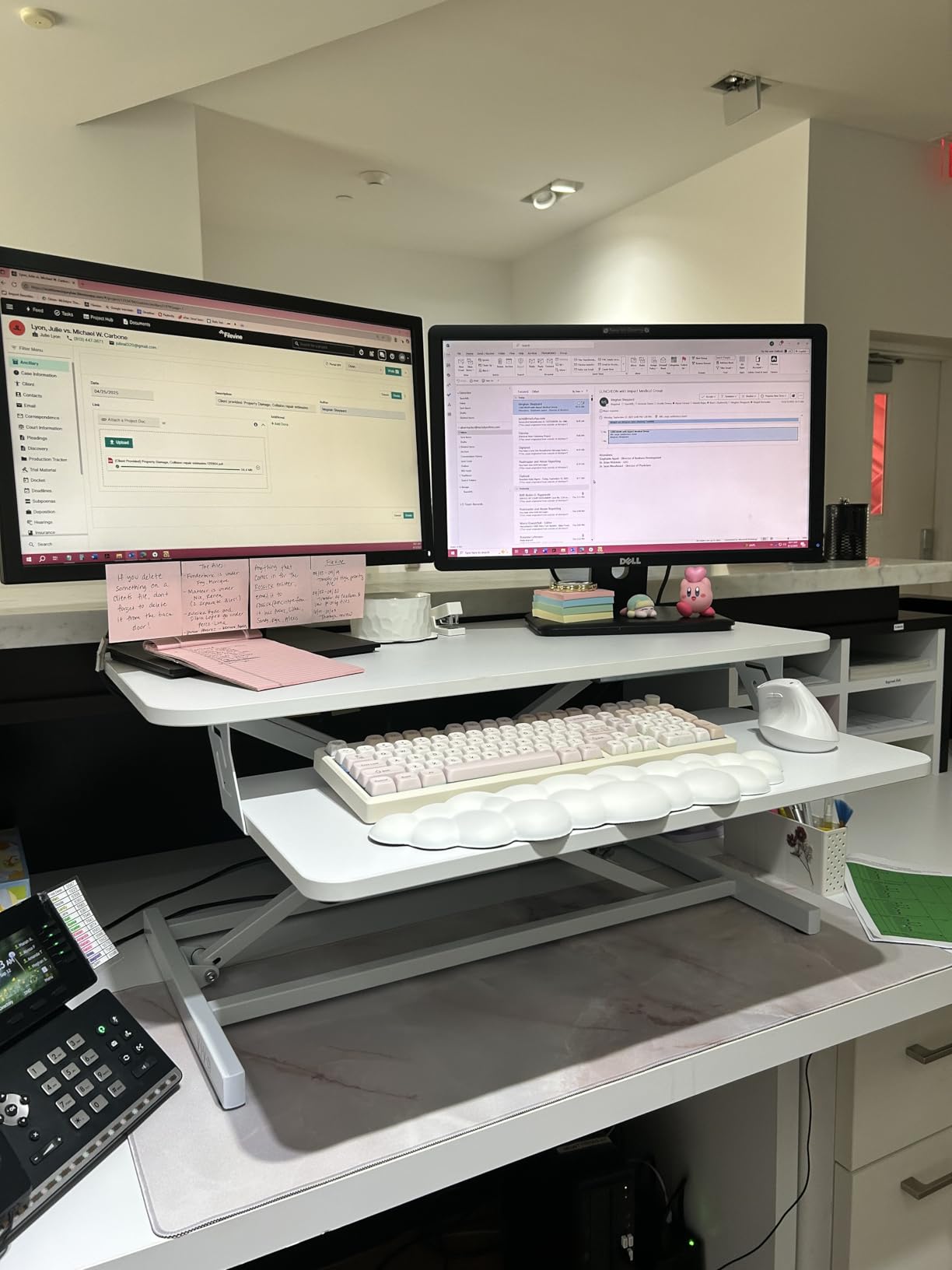 VIVO Black 32 inch Standing Desk Riser, DESK-V000S | Height Adjustable, Stand Up Desk Converter, Quick Sit to Stand, Tabletop Dual Monitor Riser Workstation, Minimal Assembly customer photo 2
