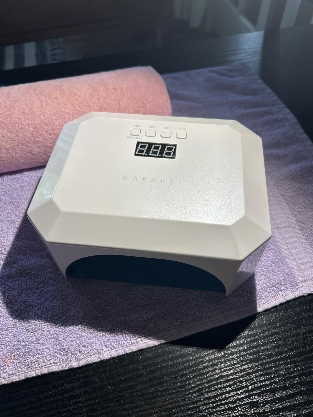 Makartt UV LED Nail Lamp: UV Light for Gel Nails Rechargeable Aurora 36W Gel Lamp with 4 Timers and Auto Sensor Professional Fast Curing Cordless Nail Light for Home Salon Manicure customer photo 2