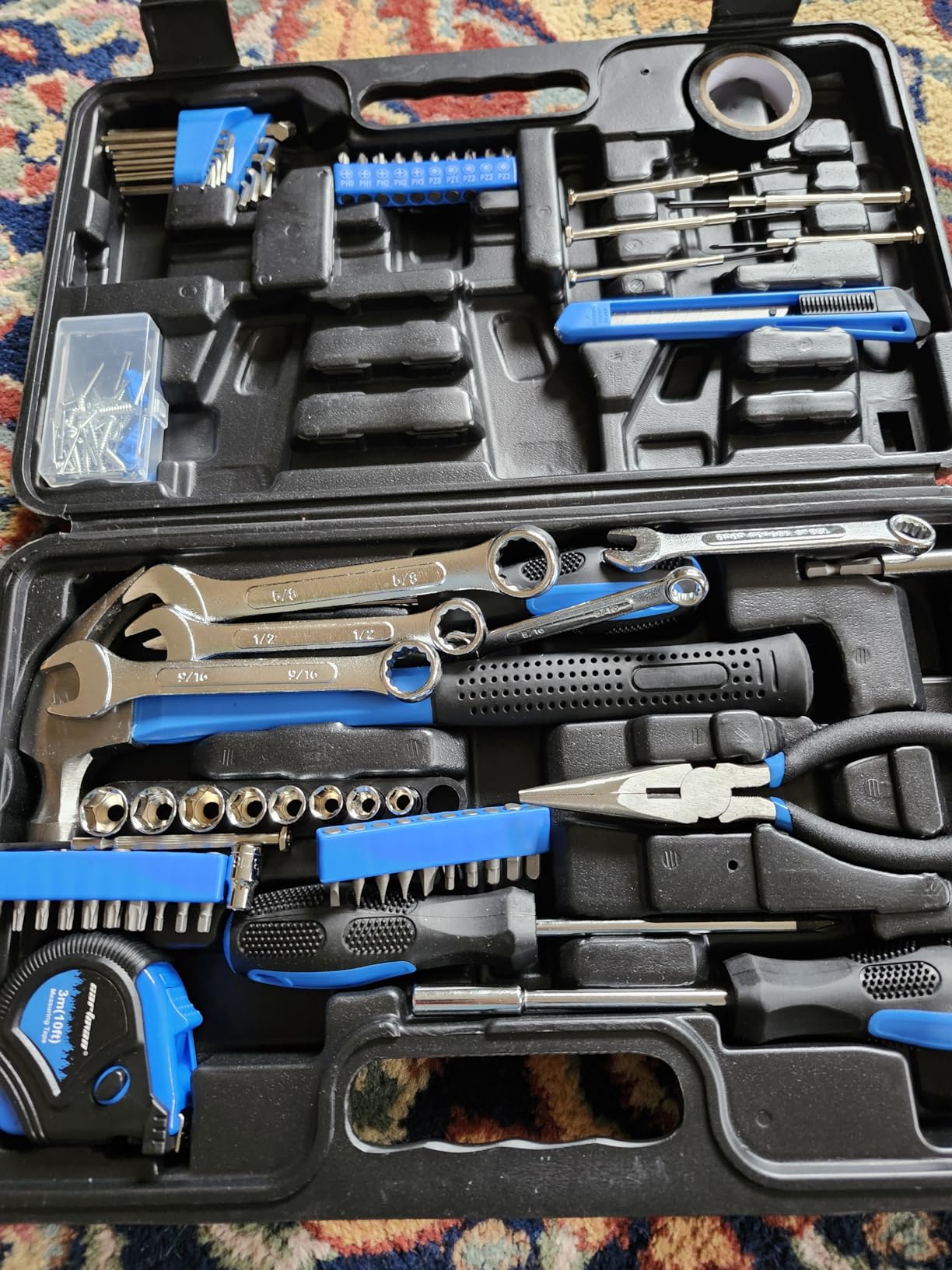 CARTMAN 148-Piece Automotive And Household Tool Set, Blue Repair Kit Case customer photo 1