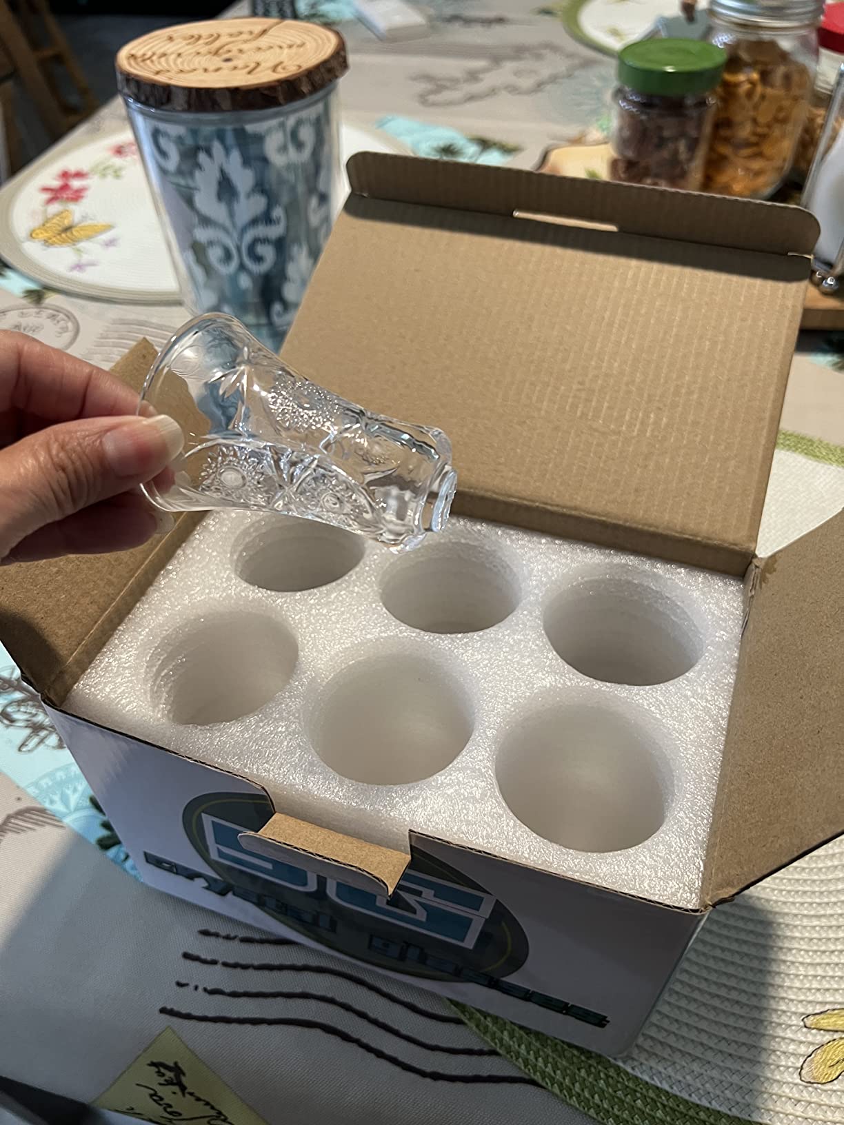 Glsairy Round 1.3-Oz Cordial Glasses, Lead-Free Sherry Glasses, Clear Heavy Base Shot Glasses (Set of 6) customer photo 1