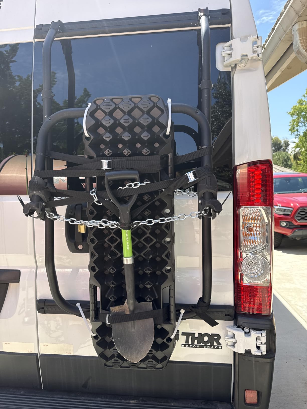 BUNKER INDUST Off-Road Traction Boards with Jack Base, Pair Recovery Track 4X4 Jeep Truck Emergency Tire Traction Mat with Bag - Sand, Mud, Snow Tracks Red Traction Pad (Gen 7th) customer photo 2