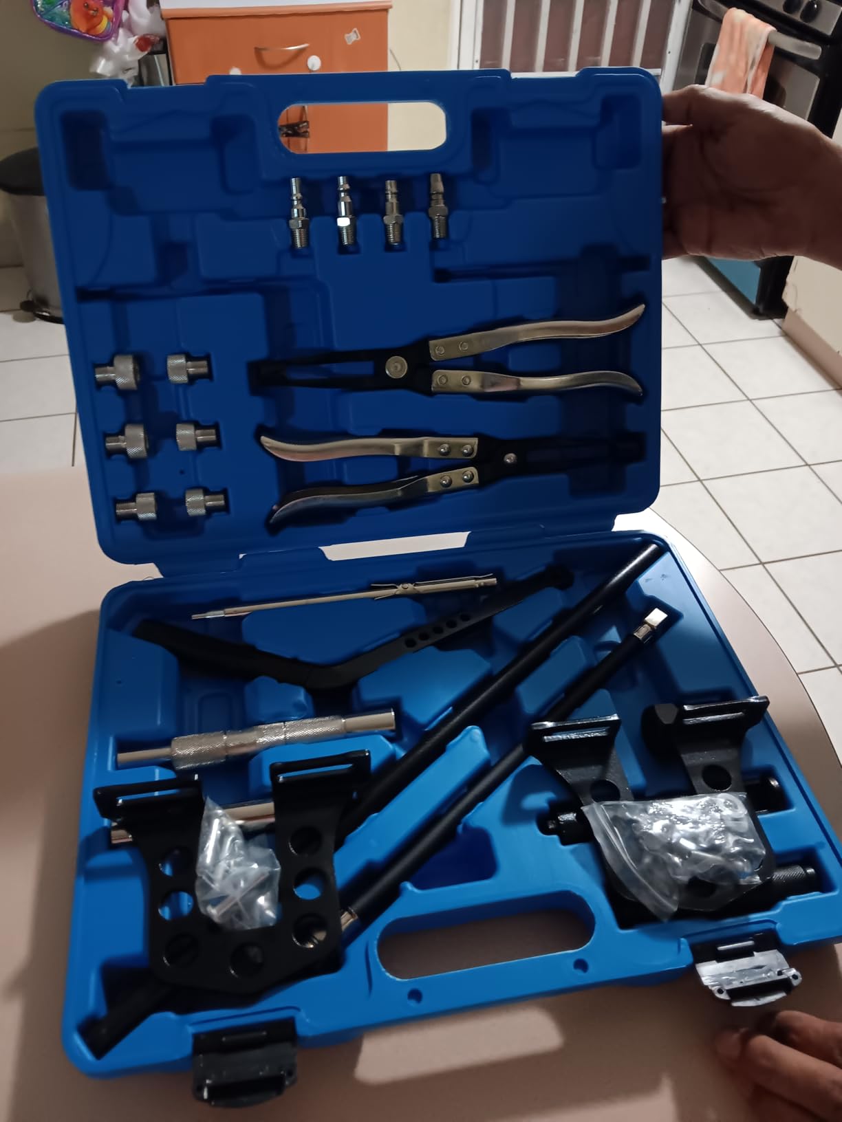 Large Valve Spring Compressor Tool for Overhead Valve Engines | Valve Spring Removal Tool & Adjustment Tool with 1
