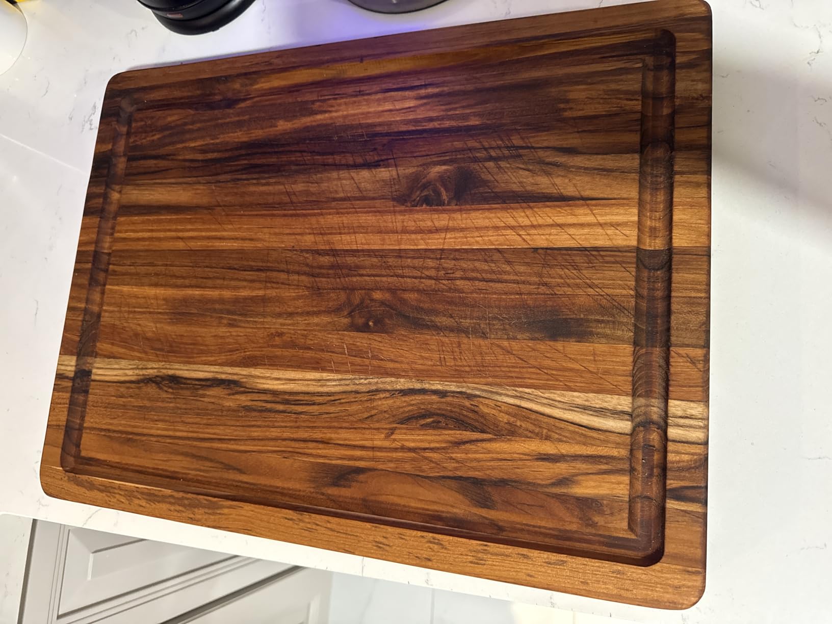 Teakhaus Carving Board with Juice Groove - Medium (M) Teak Wood Cutting Board 18