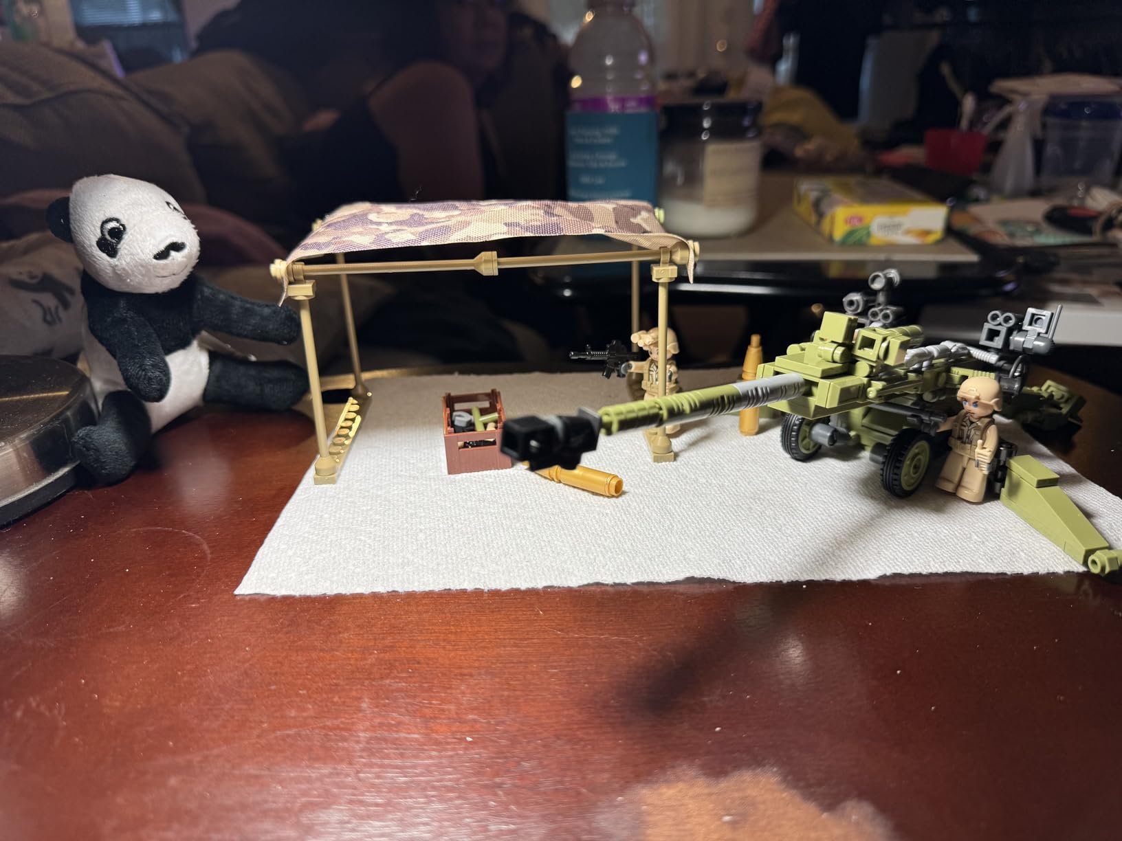 General Jim's US Army 155mm Howitzer Building Set - 258 Pieces - WWII Korea Vietnam Artillery Model - Army Green with Camouflage - Includes 2 Soldier Figures - Rotating Turret - Compatible Bricks customer photo 2