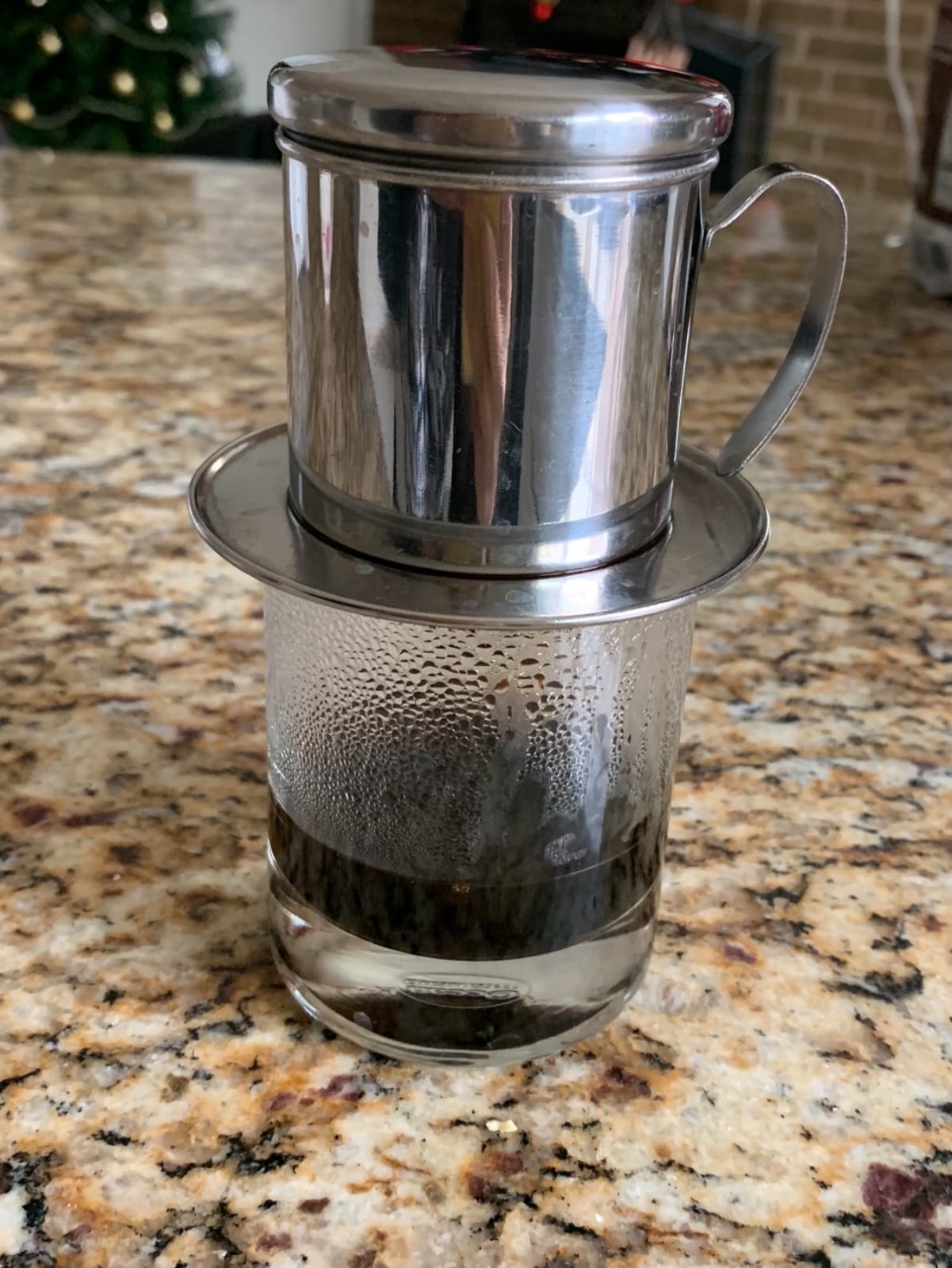 Vietnamese Coffee Maker Filter Phin with Glass Portable 6oz. Cup & Spoon IDEAL GIFT SET customer photo 2