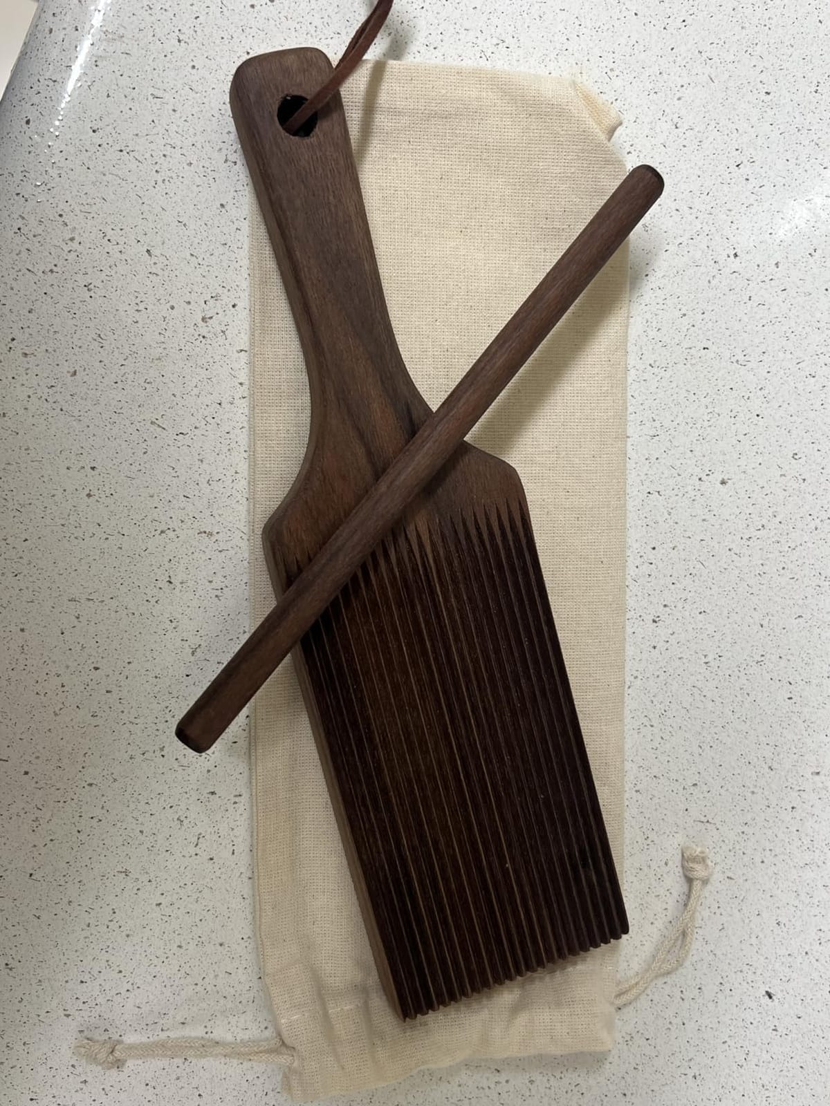 Gnocchi Board - Hand Crafted in USA of American Grown Walnut - Solid Wood Gnocchi Paddle with Garganelli Stick - Cavatelli Pasta Maker - Pasta Board Gnocchi Roller by Crafted Home Goods customer photo 2