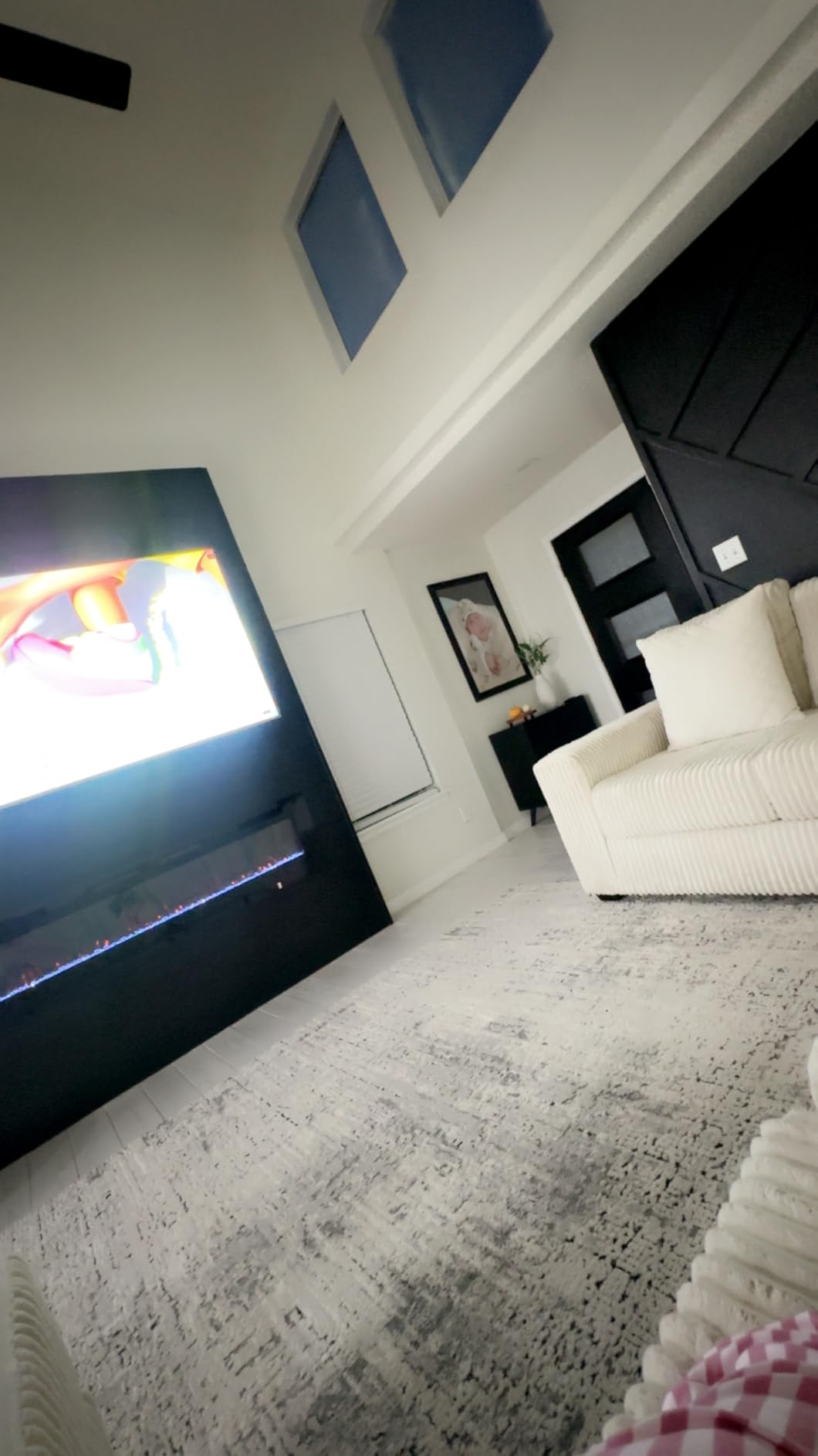 Vitesse 60 Inch Ultra Thin Electric Fireplace-Narrow Bezel Linear Fireplace Heater Recessed Wall Mounted, Remote and Screen Control, 8H Sleep Timer, Low Noise, 750/1500W for Living Room, Bedroom customer photo 1