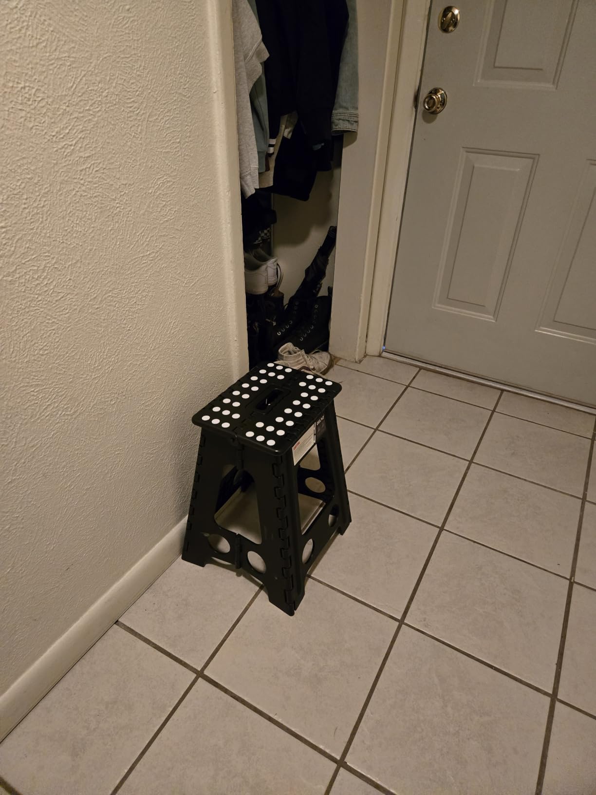 Delxo Folding Step Stool 13 Inch, 300 Lbs Step Stool for Adults Black | Foldable Step Stool 13