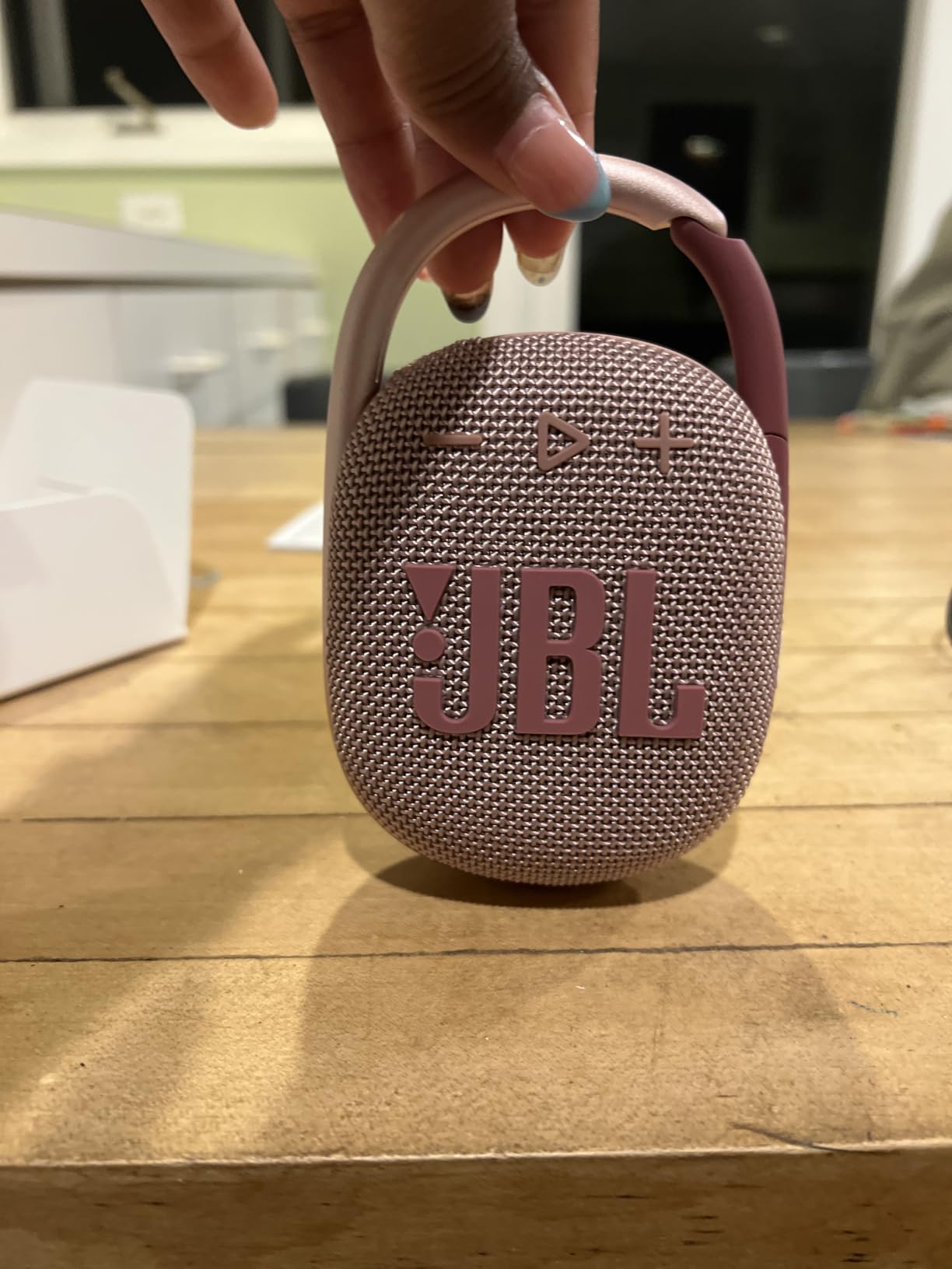 JBL Clip 4 - Portable Mini Bluetooth Speaker, big audio and punchy bass, integrated carabiner, IP67 waterproof and dustproof, 10 hours of playtime, speaker for home, outdoor and travel (Blue) customer photo 2
