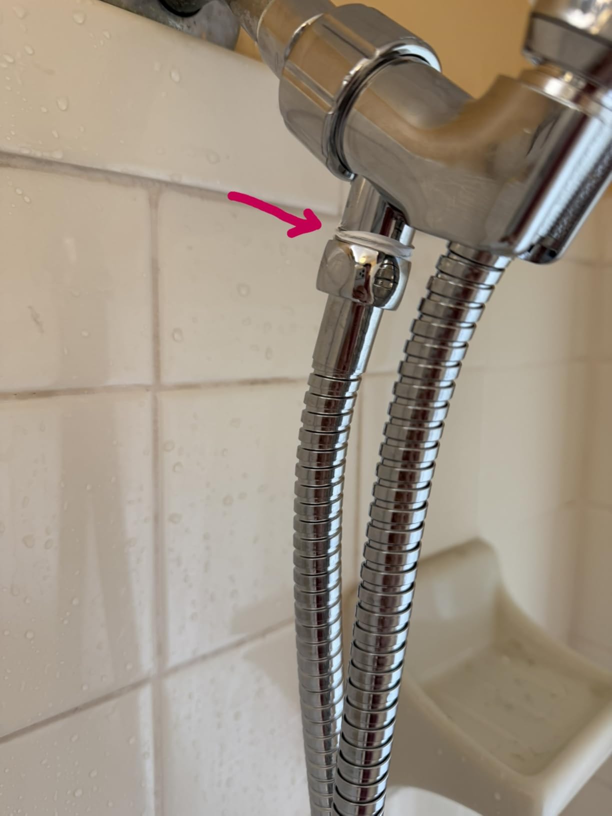 High Pressure Handheld Shower Head with ON/OFF Pause Switch | 3 Spray Modes Shower Wand with Shut Off Button, Camper & RV Showerhead with Hose & Angle Adjustable Bracket, Chrome Finish customer photo 1