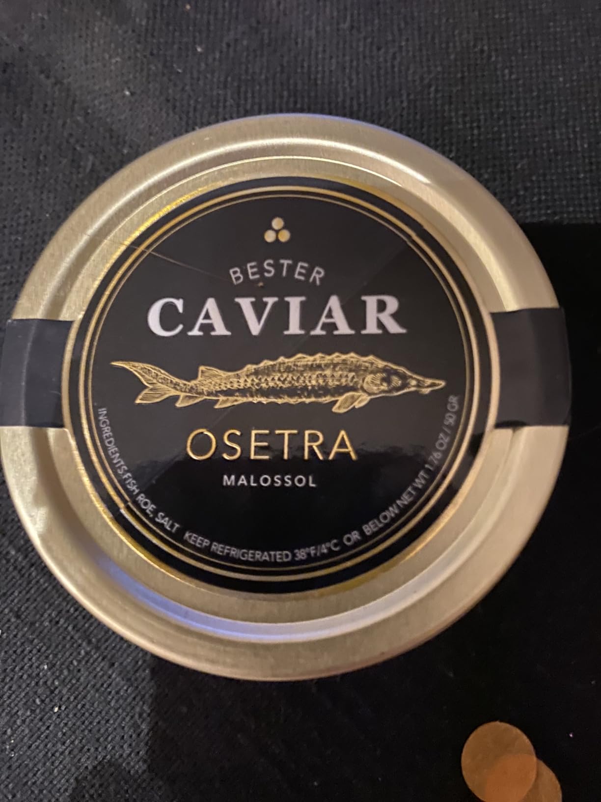 BESTER CAVIAR Premium Osetra Sturgeon Caviar - Traditionally Harvested Malossol Ossetra Black Roe with 3 Mother of Pearl Spoons - Trio Set - 3 Tins (1.06 oz Each) customer photo 2